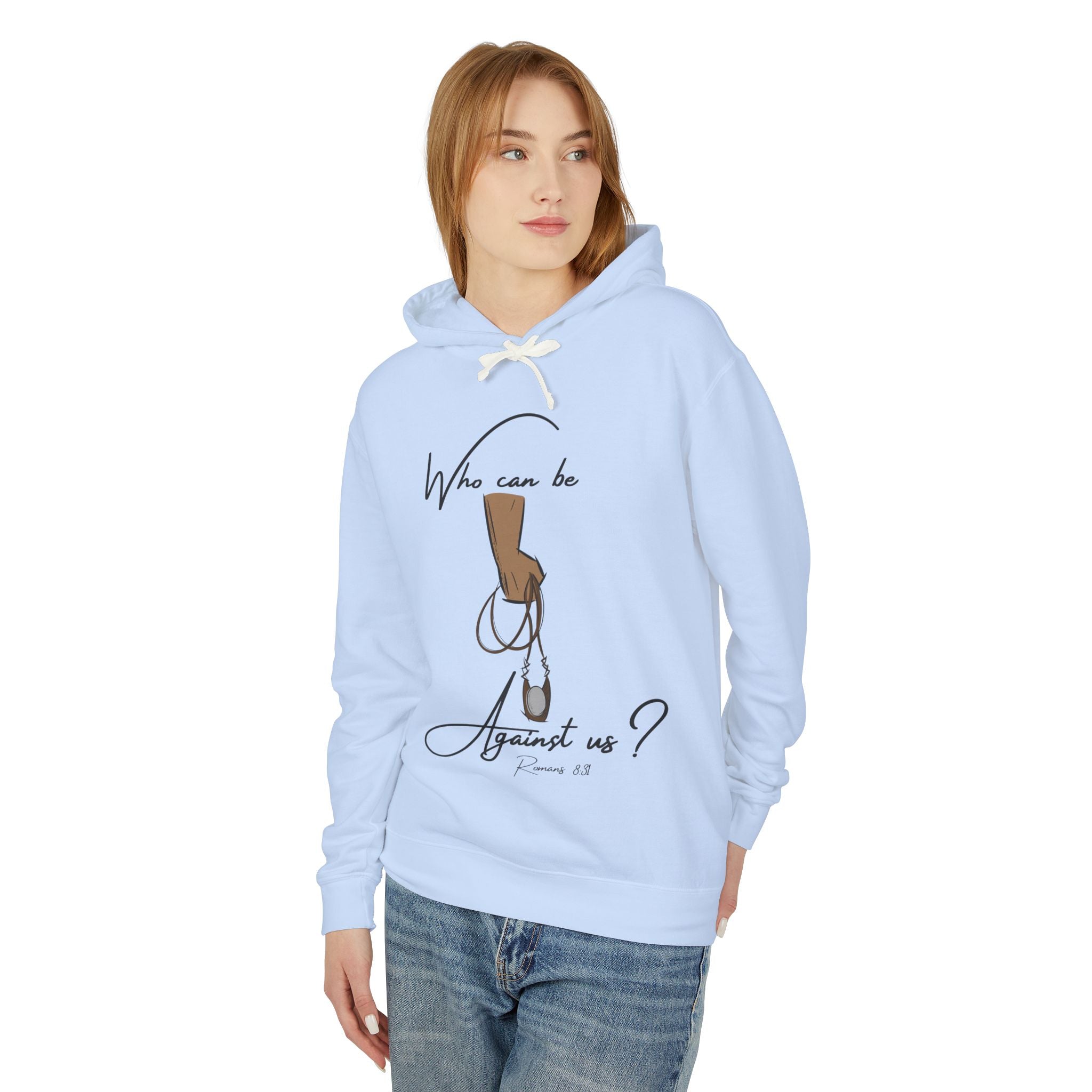 "Against Us" Unisex Lightweight Hooded Sweatshirt