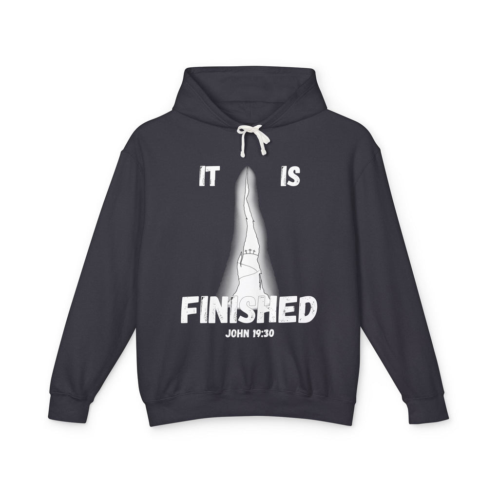 "It Is Finished" Unisex Lightweight Hooded Sweatshirt