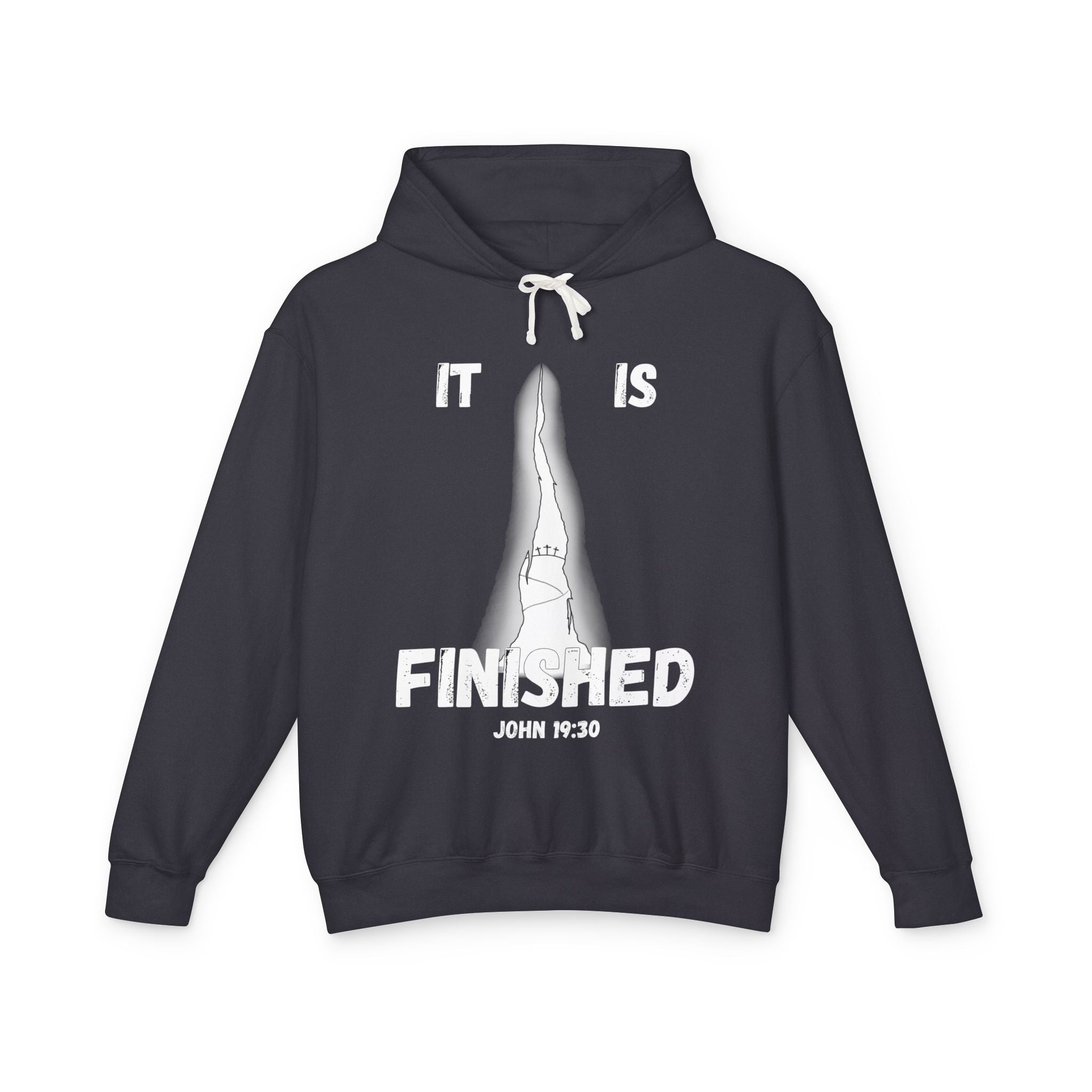 "It Is Finished" Unisex Lightweight Hooded Sweatshirt
