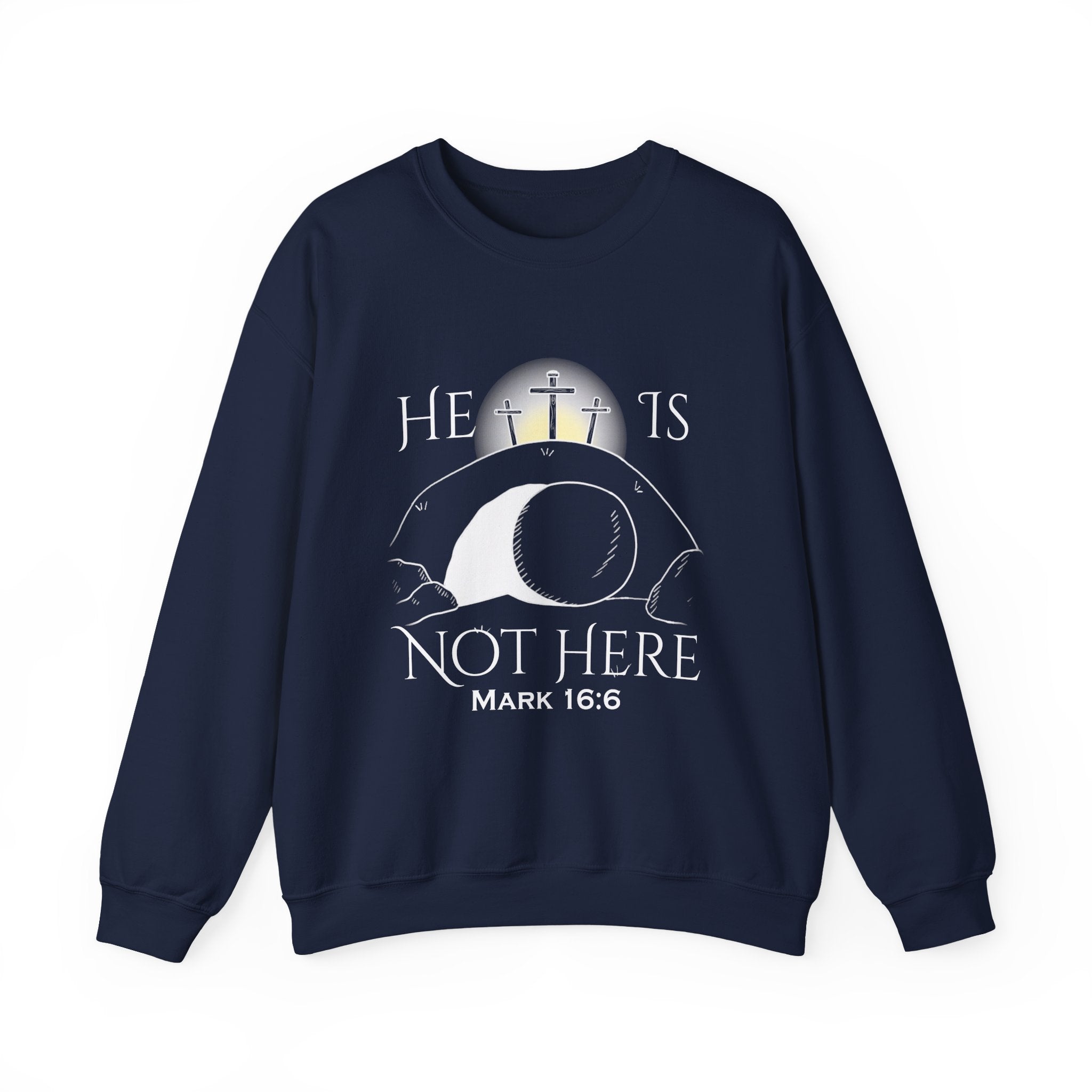"He Is Not Here" Unisex Heavy Blend™ Crewneck Sweatshirt