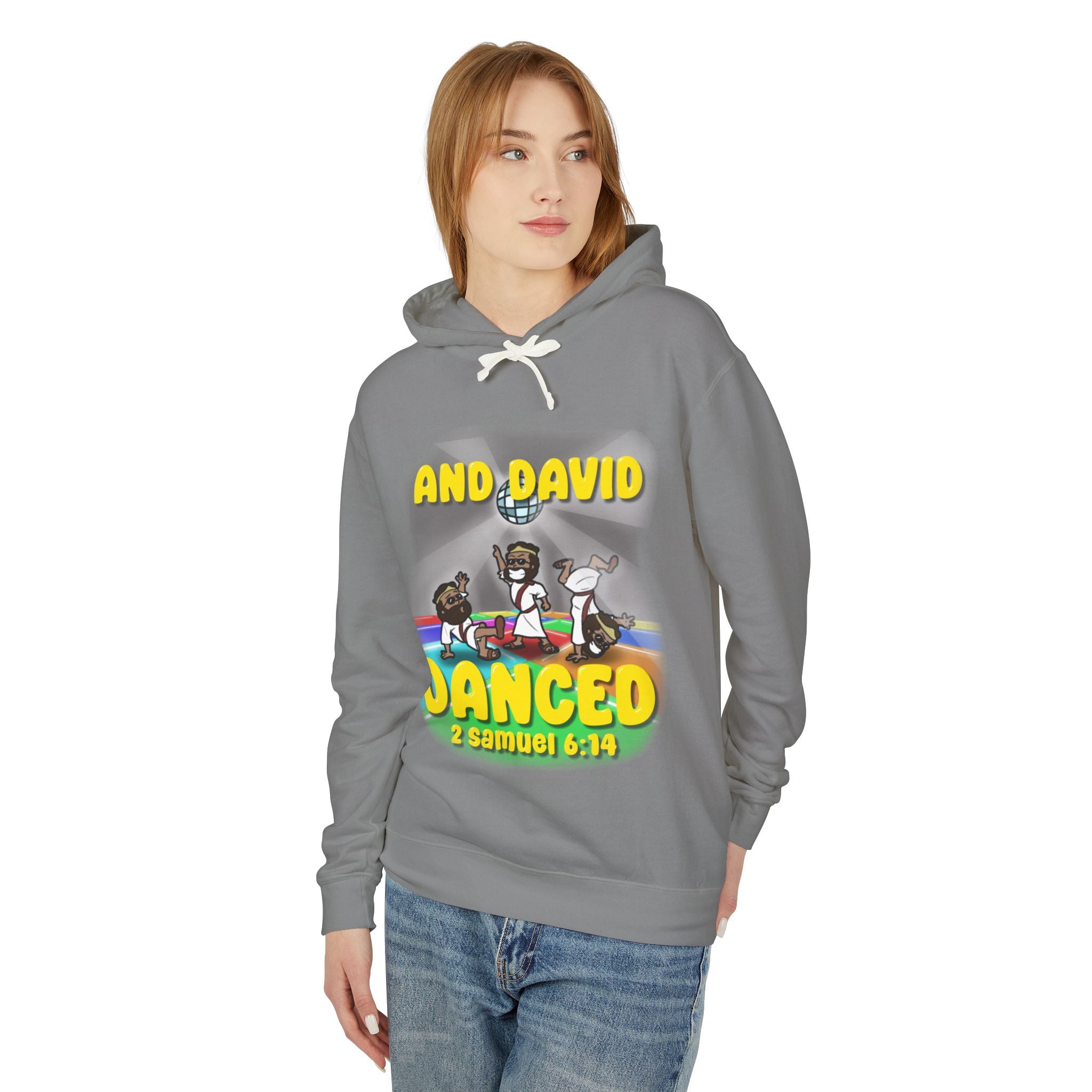 "David Danced" Unisex Lightweight Hooded Sweatshirt