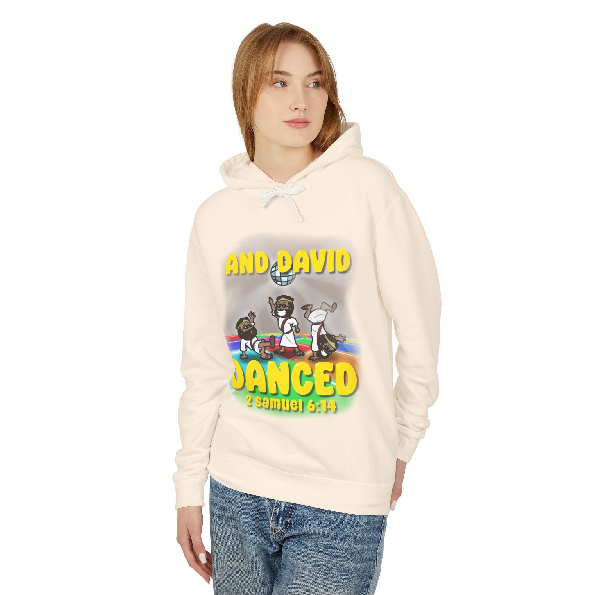 "David Danced" Unisex Lightweight Hooded Sweatshirt