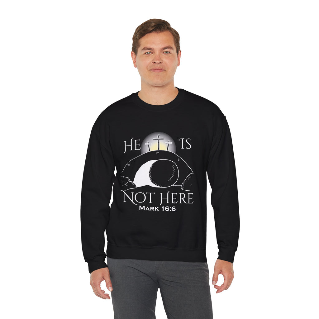 "He Is Not Here" Unisex Heavy Blend™ Crewneck Sweatshirt
