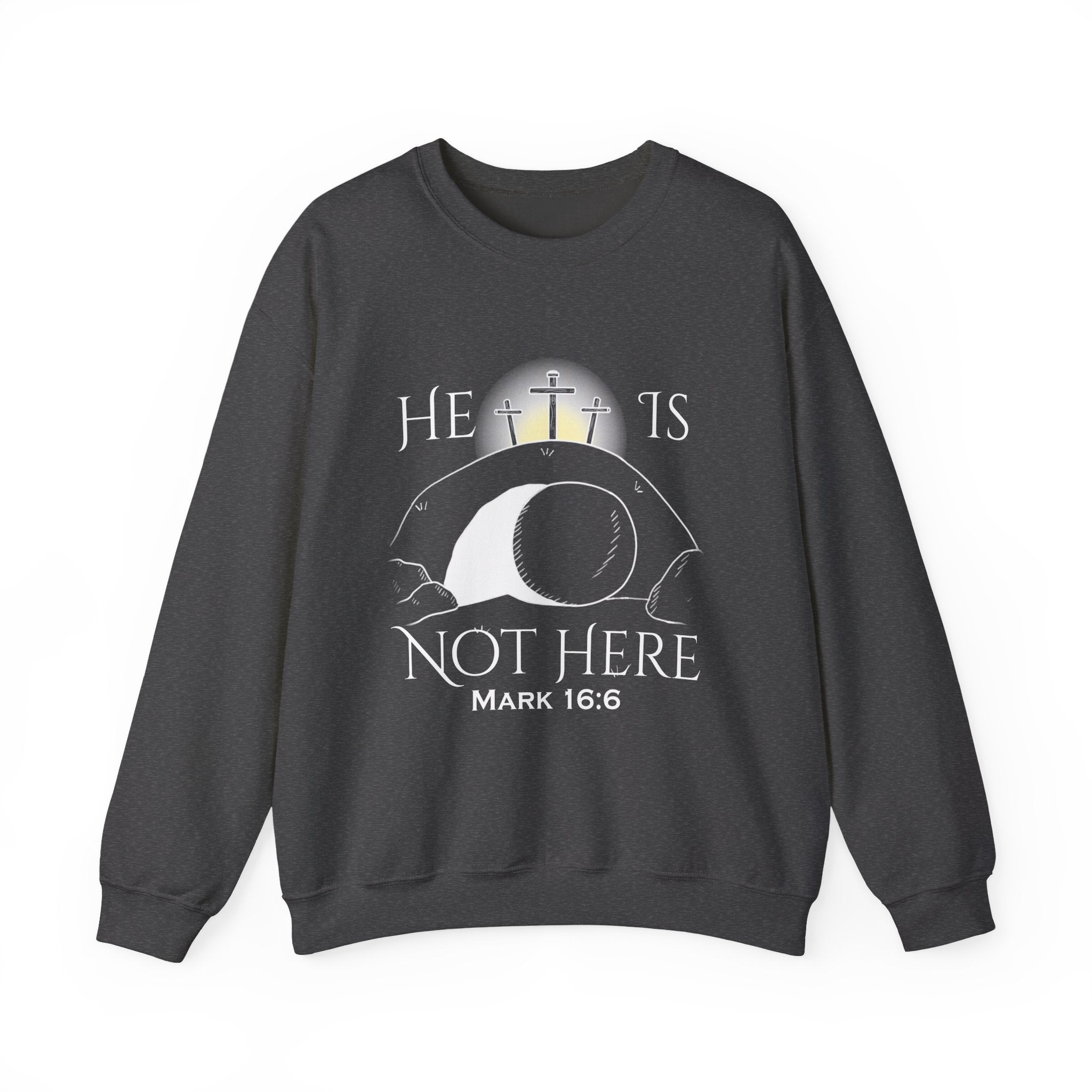 "He Is Not Here" Unisex Heavy Blend™ Crewneck Sweatshirt