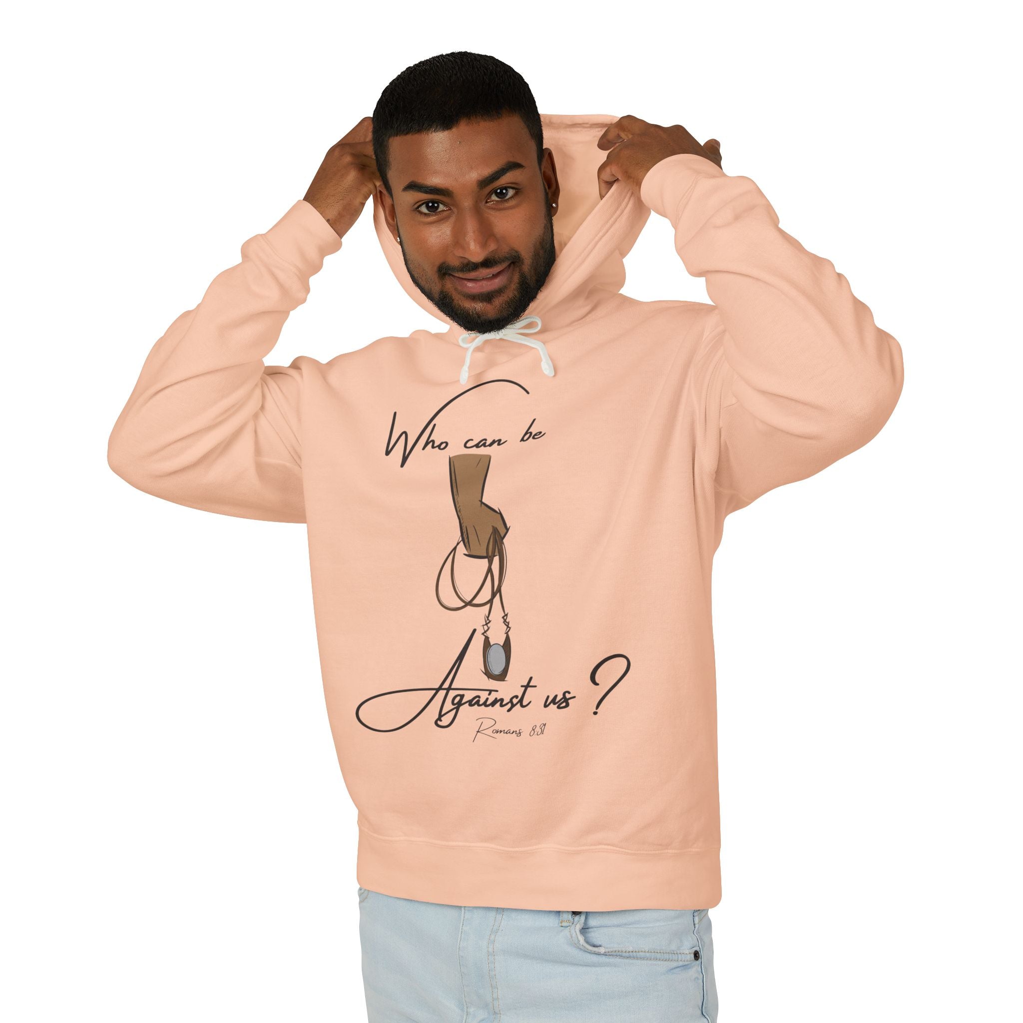 "Against Us" Unisex Lightweight Hooded Sweatshirt