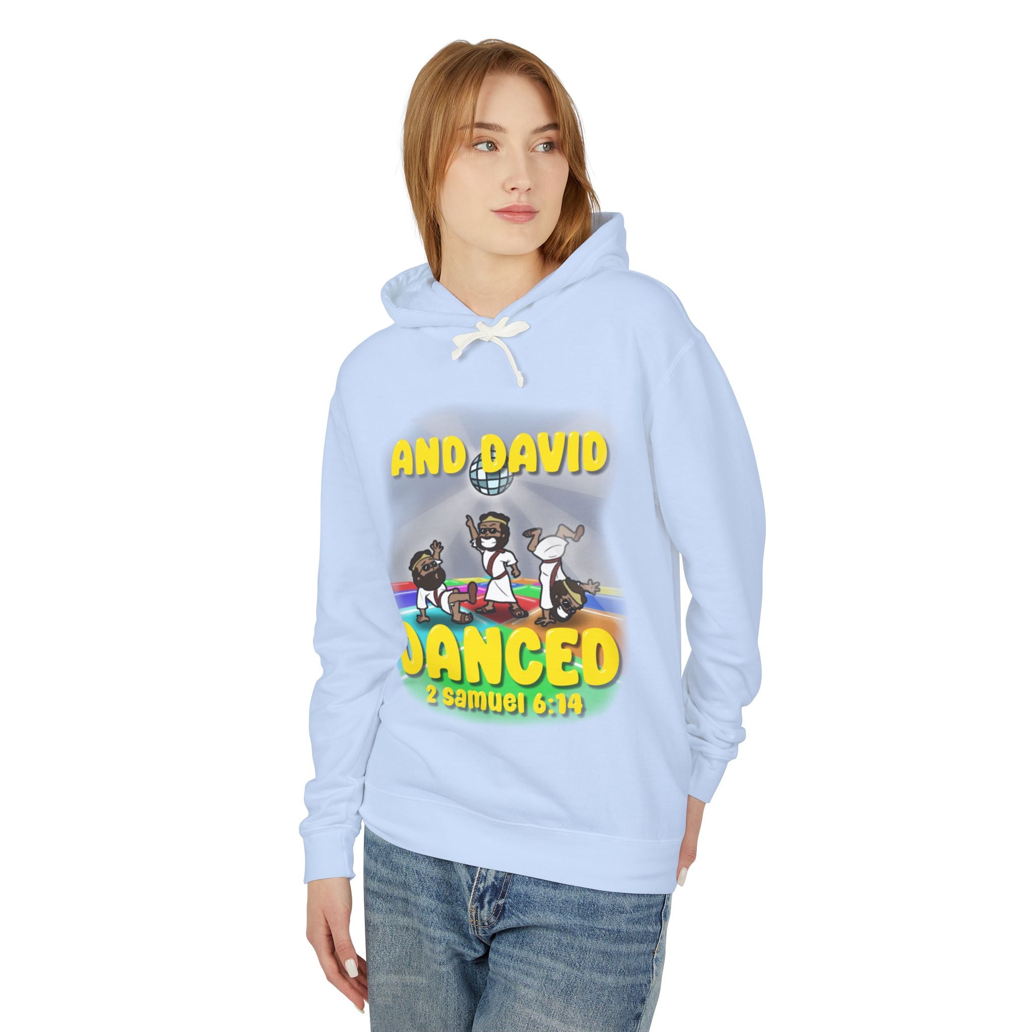 "David Danced" Unisex Lightweight Hooded Sweatshirt