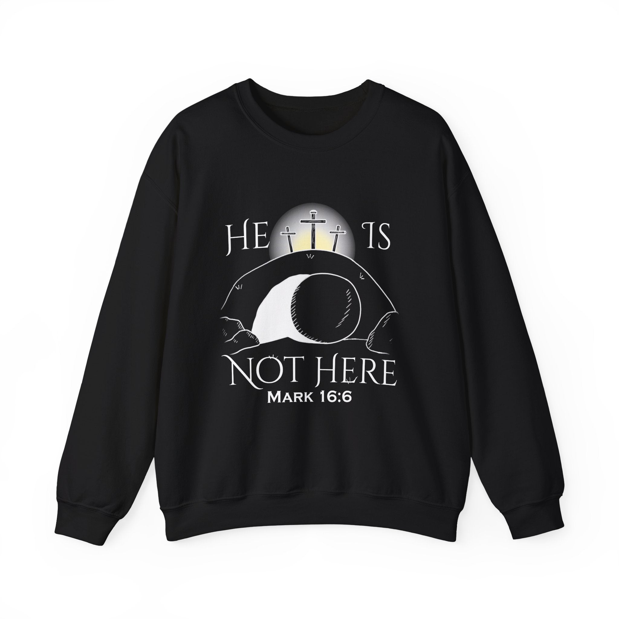 "He Is Not Here" Unisex Heavy Blend™ Crewneck Sweatshirt