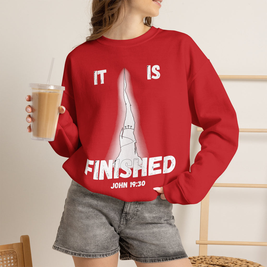 "It Is Finished" Unisex Heavy Blend™ Crewneck Sweatshirt
