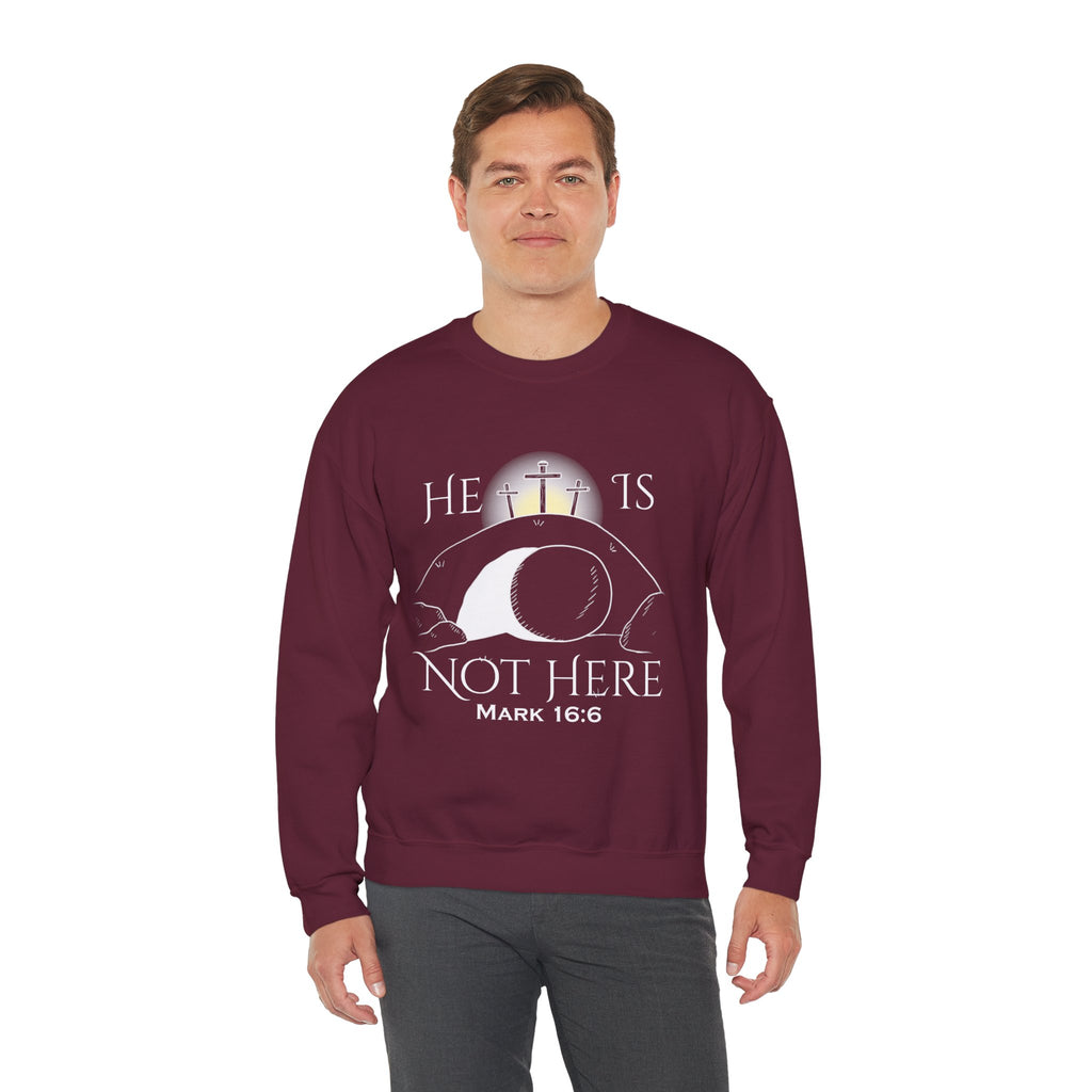 "He Is Not Here" Unisex Heavy Blend™ Crewneck Sweatshirt