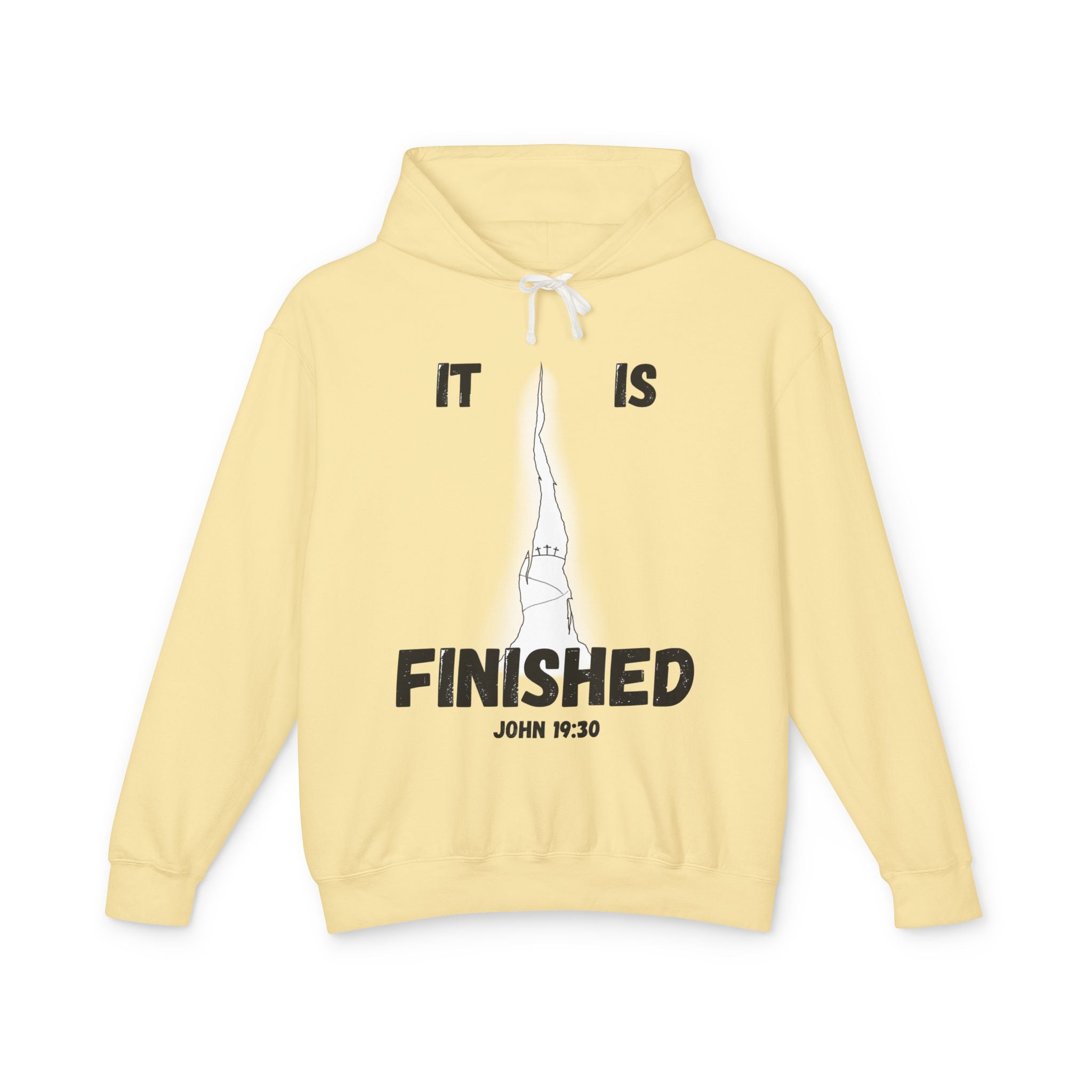 "It Is Finished" Unisex Lightweight Hooded Sweatshirt
