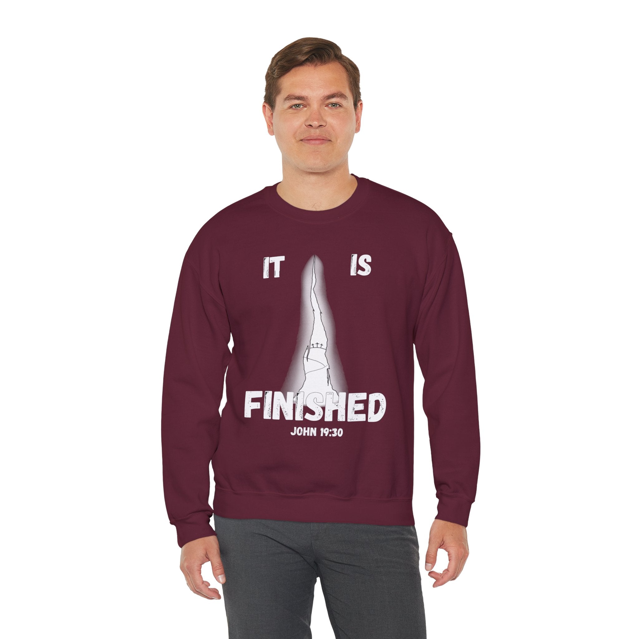 "It Is Finished" Unisex Heavy Blend™ Crewneck Sweatshirt