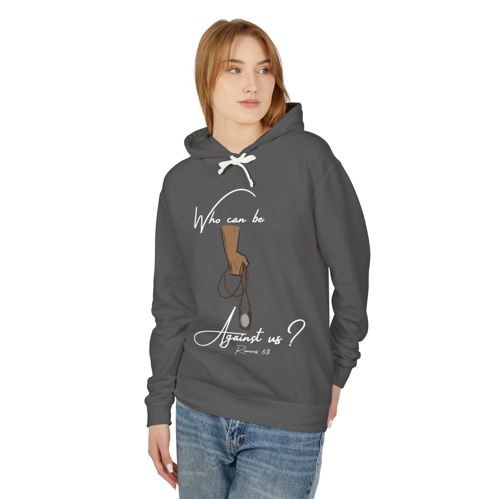 "Against Us" Unisex Lightweight Hooded Sweatshirt