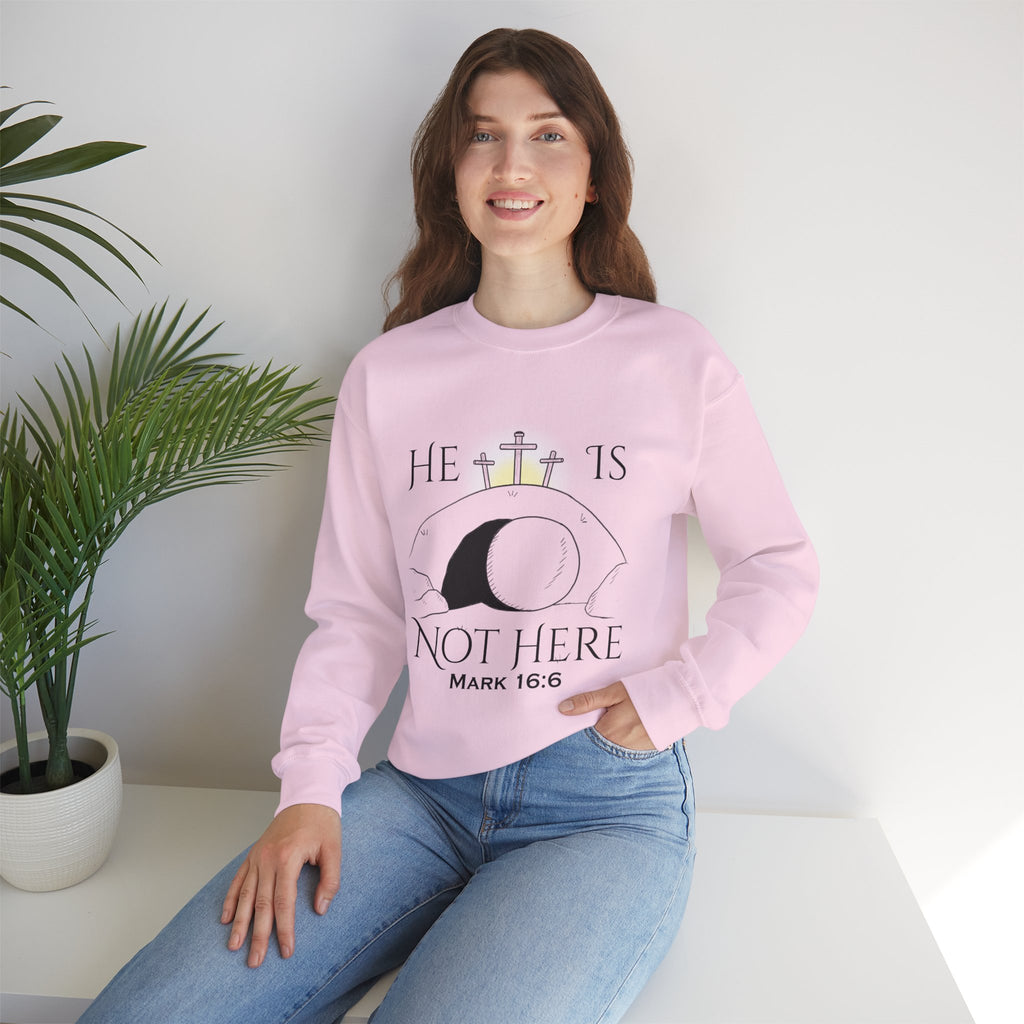 "He Is Not Here" Unisex Heavy Blend™ Crewneck Sweatshirt