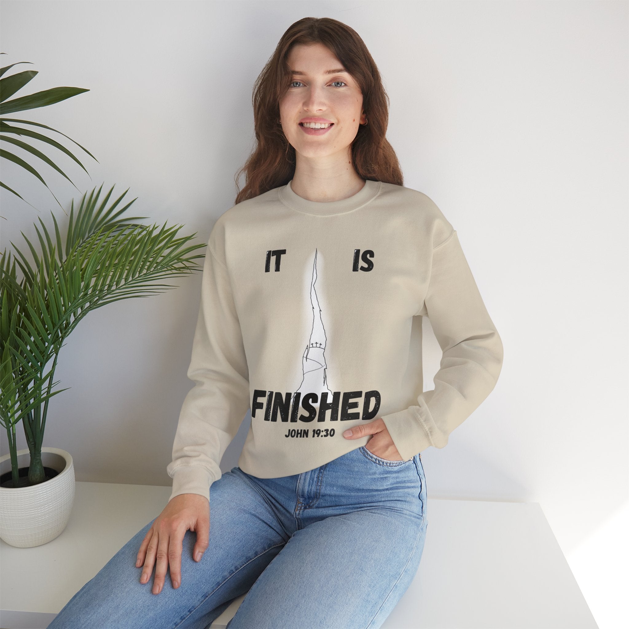 "It Is Finished" Unisex Heavy Blend™ Crewneck Sweatshirt