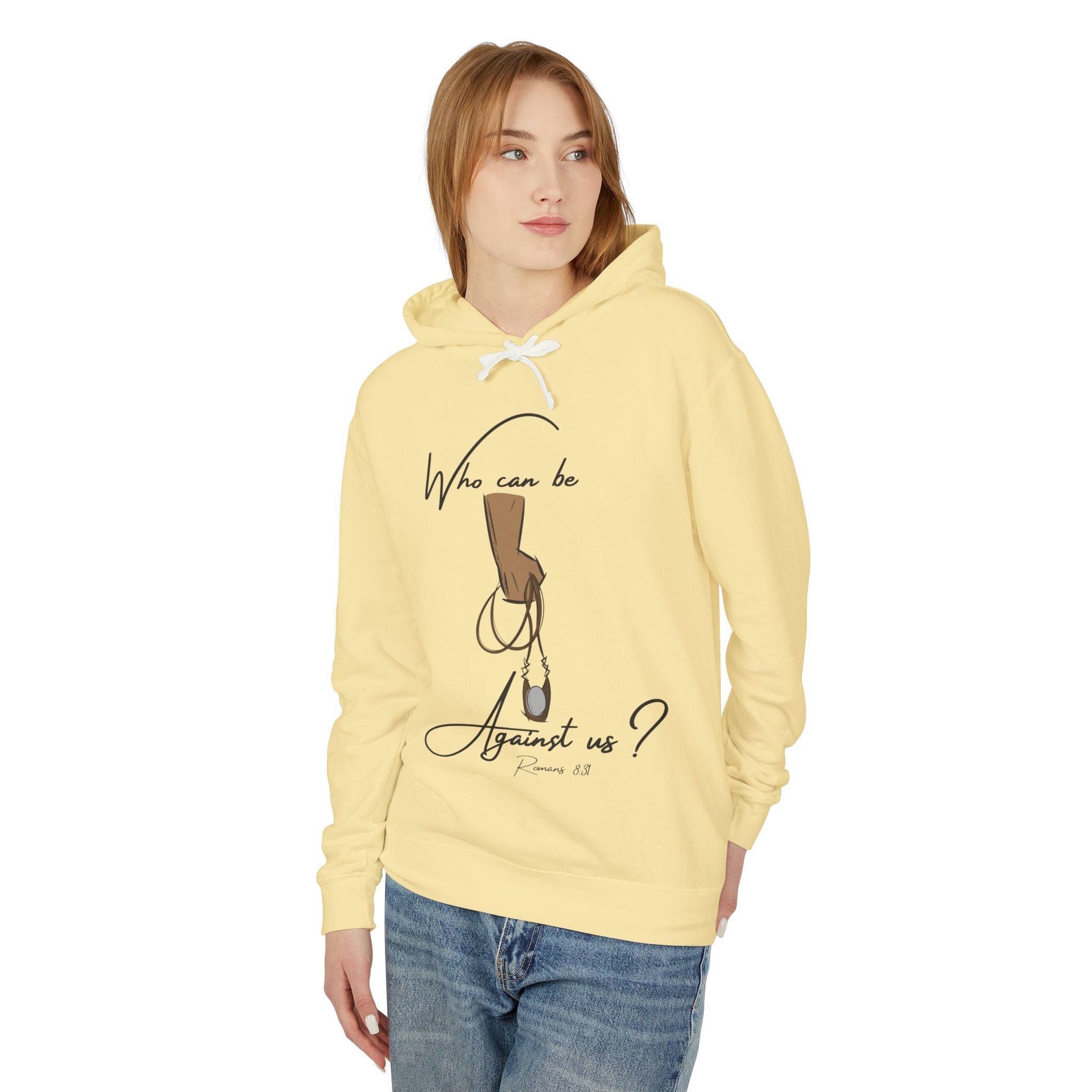 "Against Us" Unisex Lightweight Hooded Sweatshirt