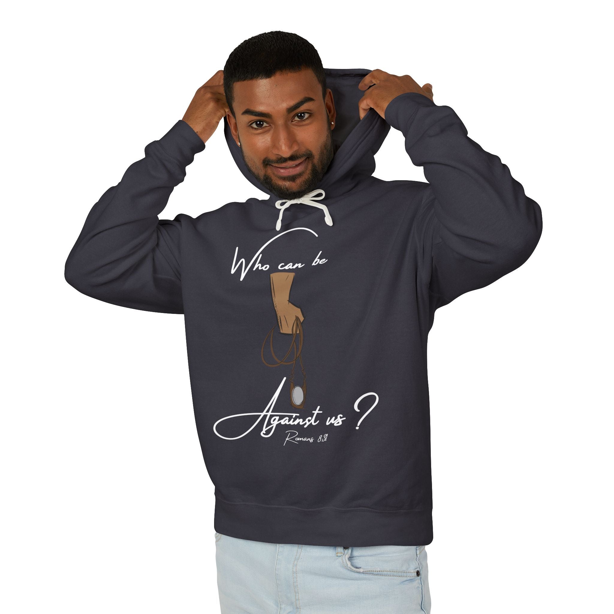 "Against Us" Unisex Lightweight Hooded Sweatshirt