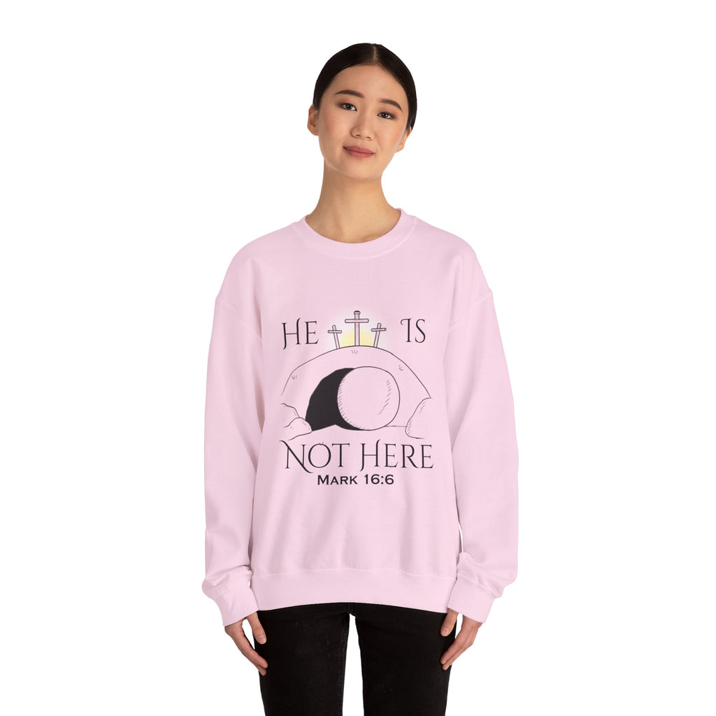 "He Is Not Here" Unisex Heavy Blend™ Crewneck Sweatshirt