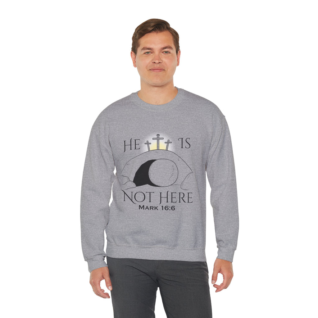 "He Is Not Here" Unisex Heavy Blend™ Crewneck Sweatshirt
