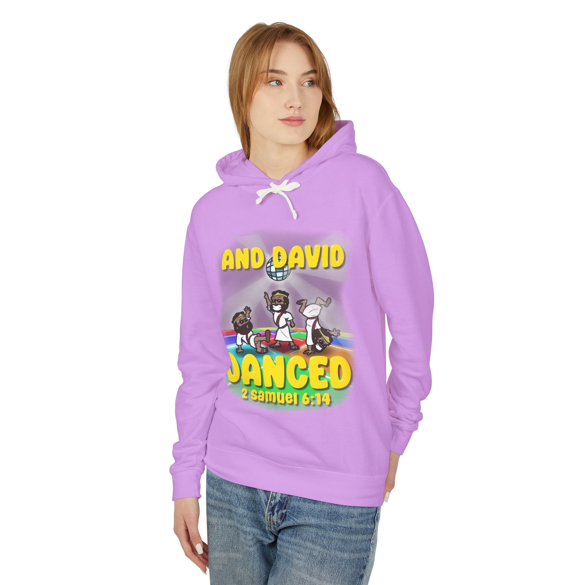 "David Danced" Unisex Lightweight Hooded Sweatshirt