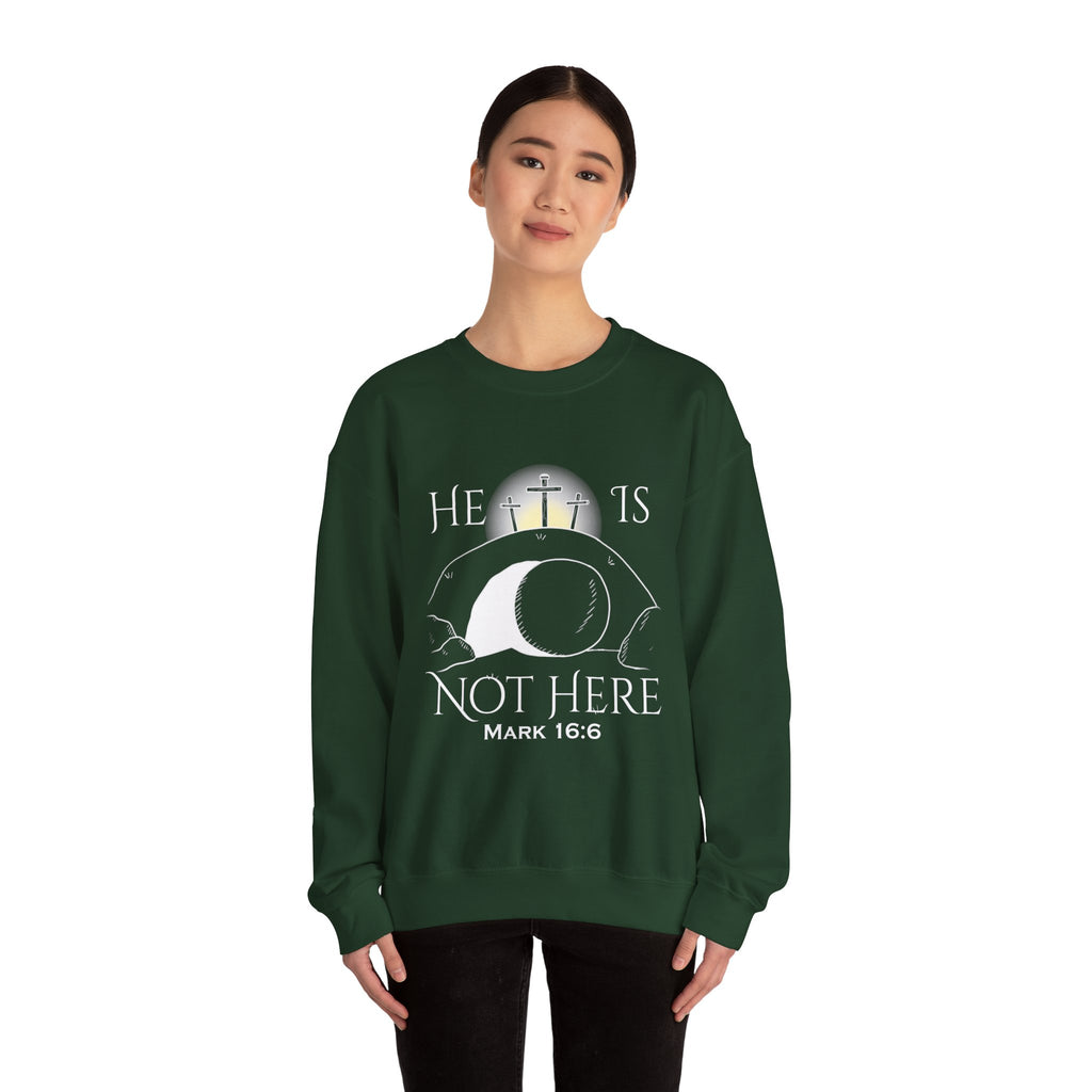 "He Is Not Here" Unisex Heavy Blend™ Crewneck Sweatshirt
