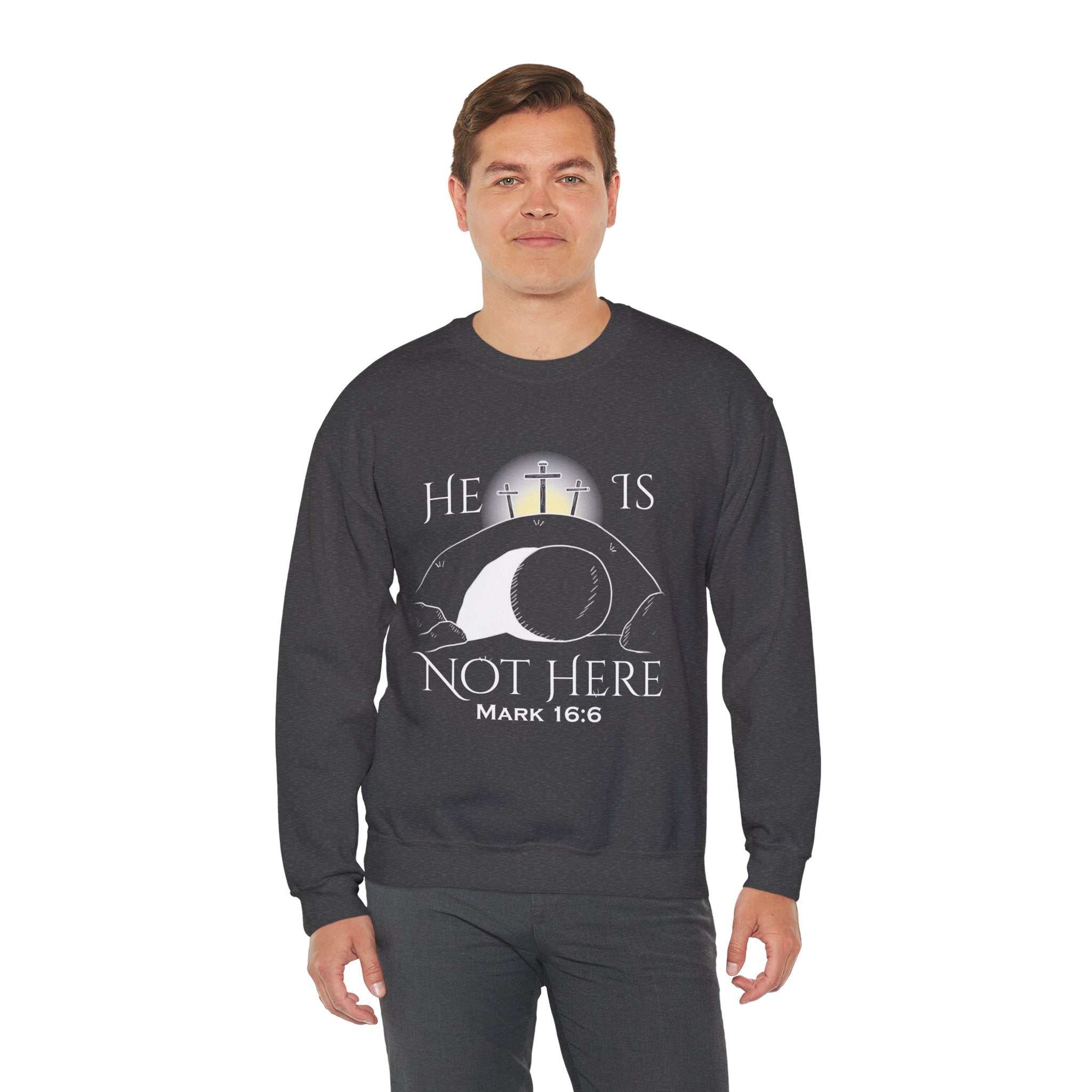 "He Is Not Here" Unisex Heavy Blend™ Crewneck Sweatshirt