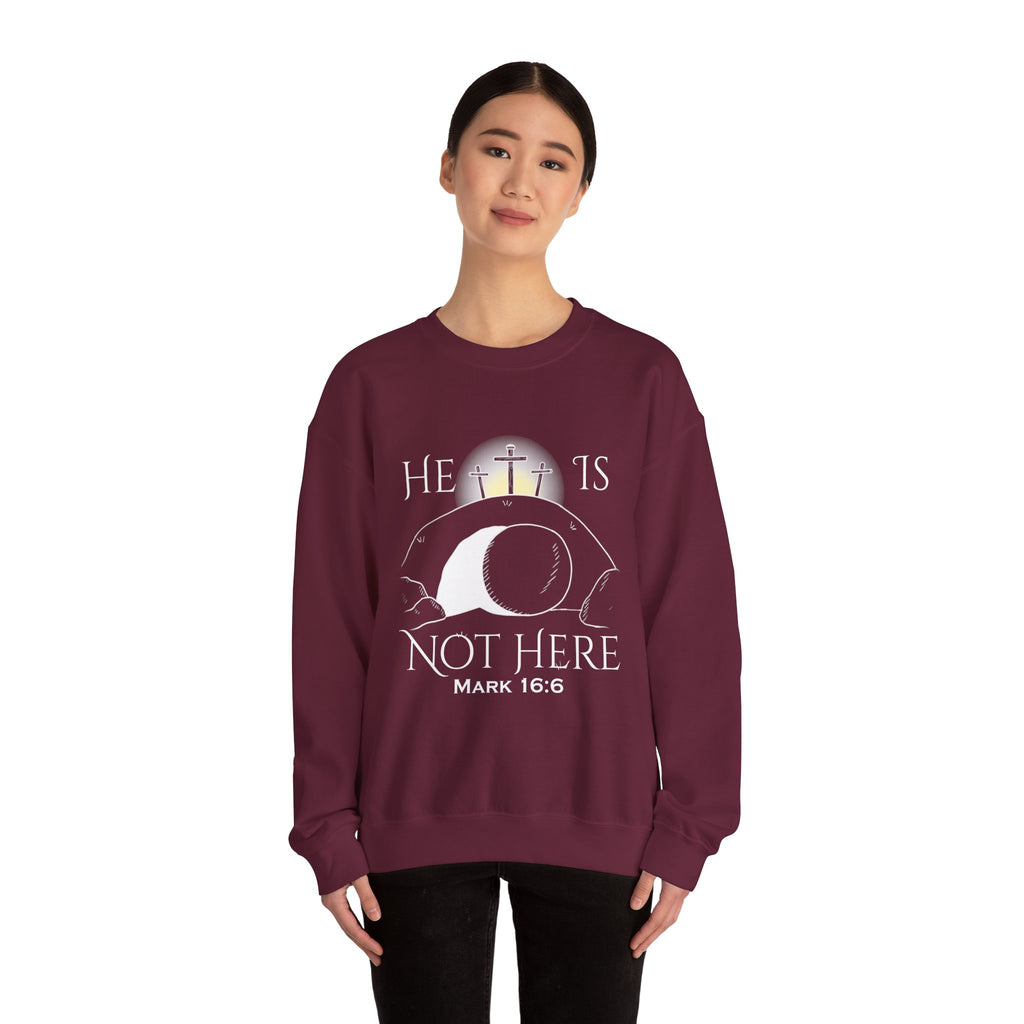 "He Is Not Here" Unisex Heavy Blend™ Crewneck Sweatshirt