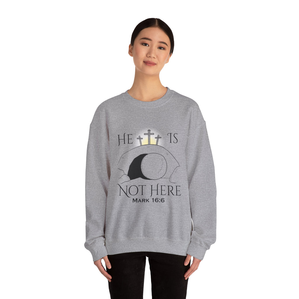 "He Is Not Here" Unisex Heavy Blend™ Crewneck Sweatshirt