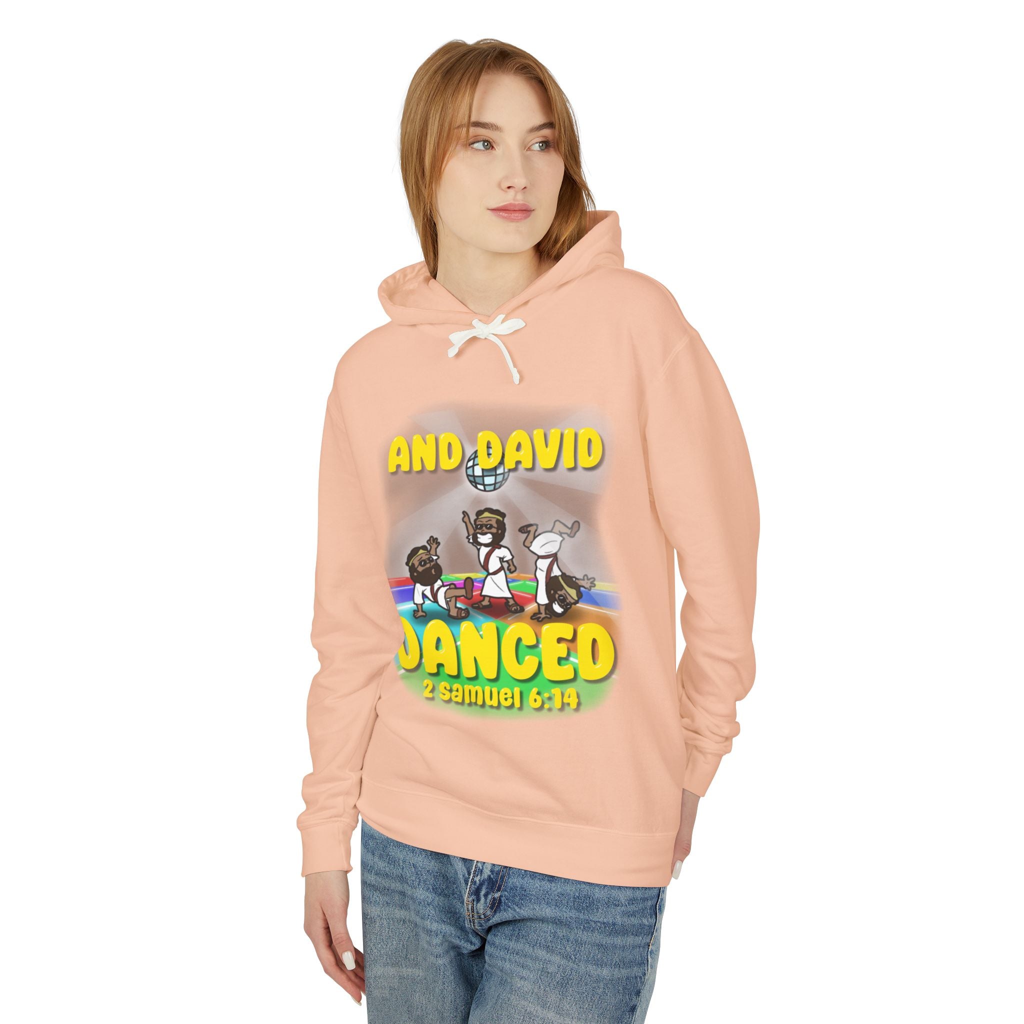 "David Danced" Unisex Lightweight Hooded Sweatshirt