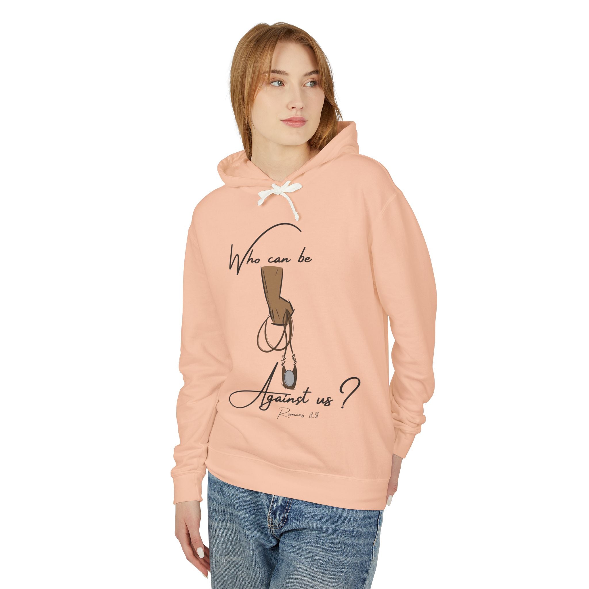 "Against Us" Unisex Lightweight Hooded Sweatshirt