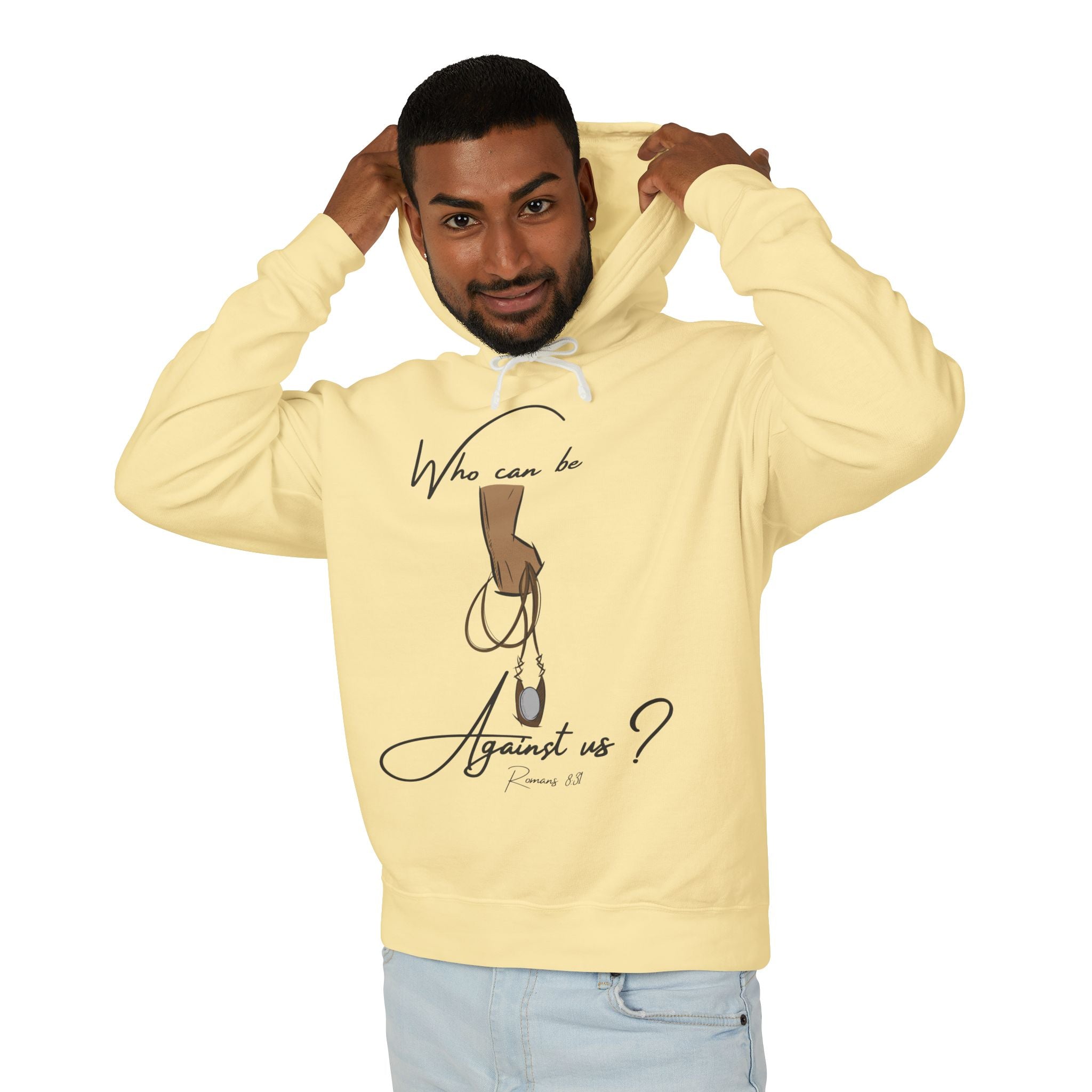 "Against Us" Unisex Lightweight Hooded Sweatshirt