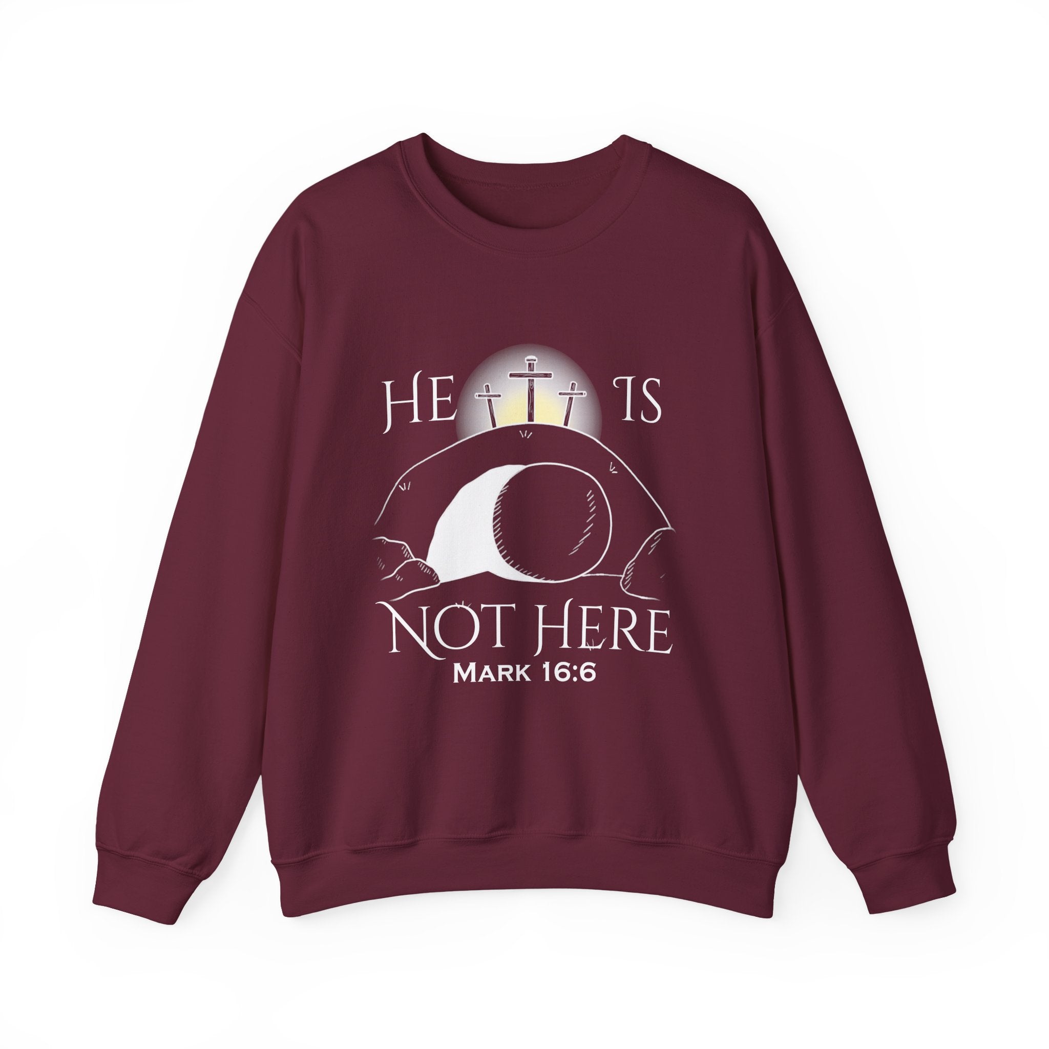 "He Is Not Here" Unisex Heavy Blend™ Crewneck Sweatshirt