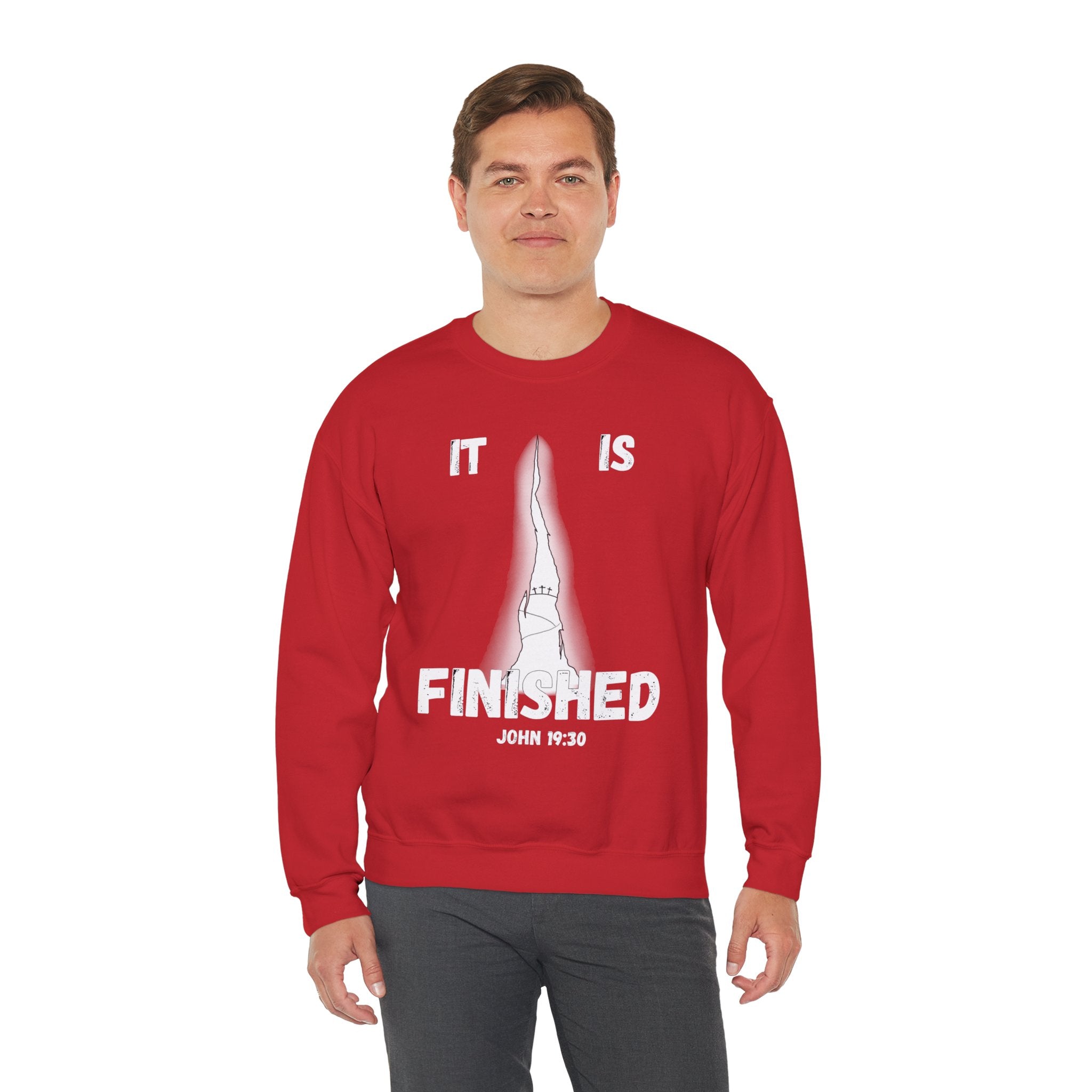 "It Is Finished" Unisex Heavy Blend™ Crewneck Sweatshirt