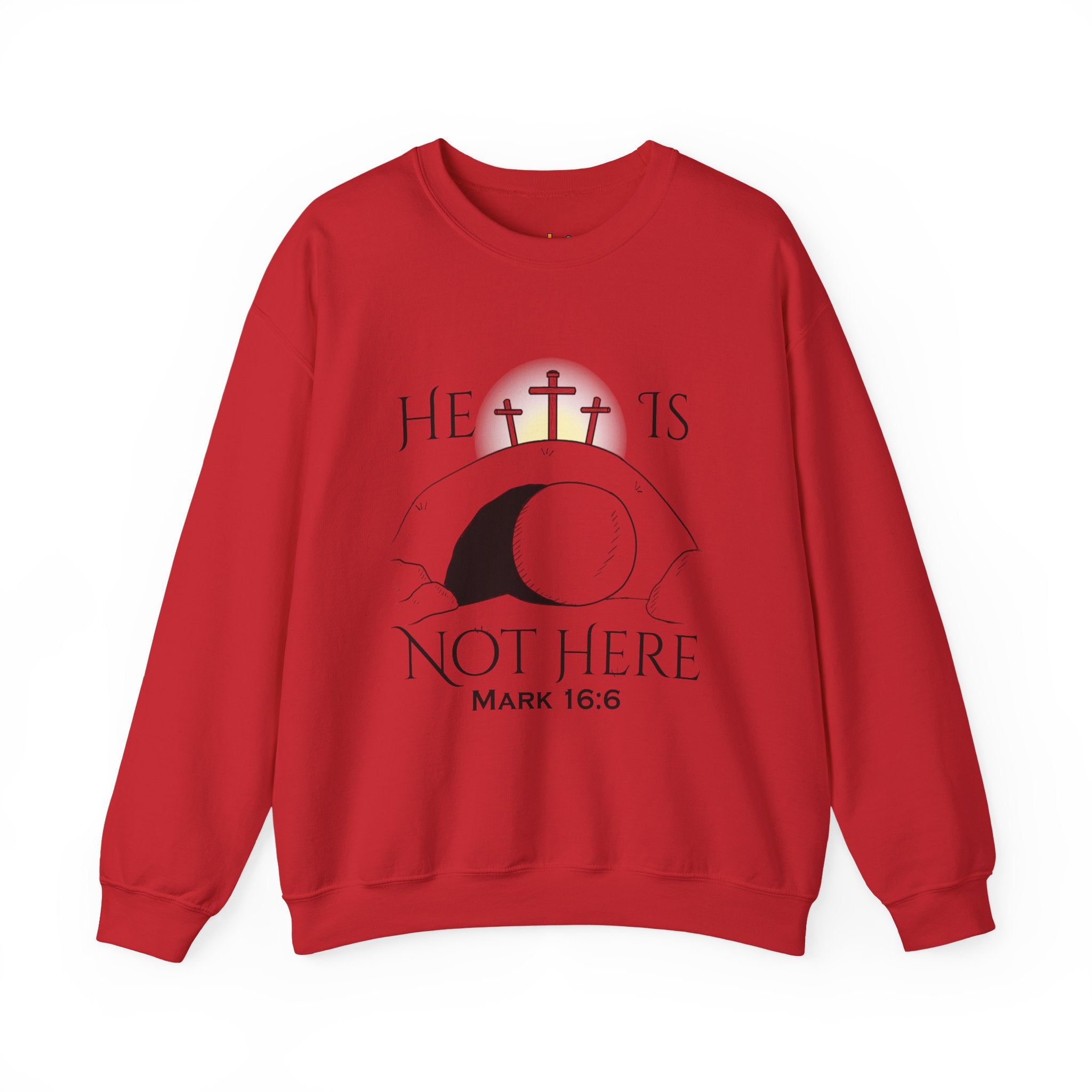 "He Is Not Here" Unisex Heavy Blend™ Crewneck Sweatshirt