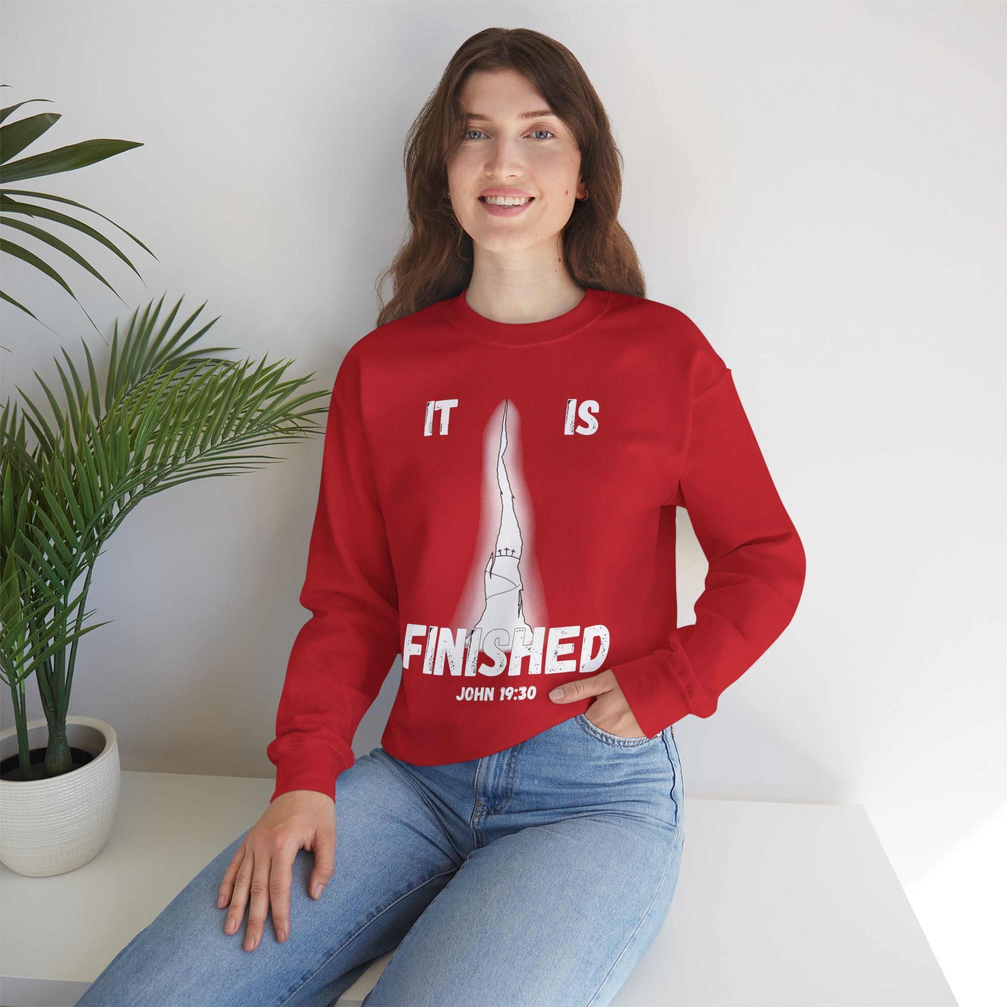 "It Is Finished" Unisex Heavy Blend™ Crewneck Sweatshirt