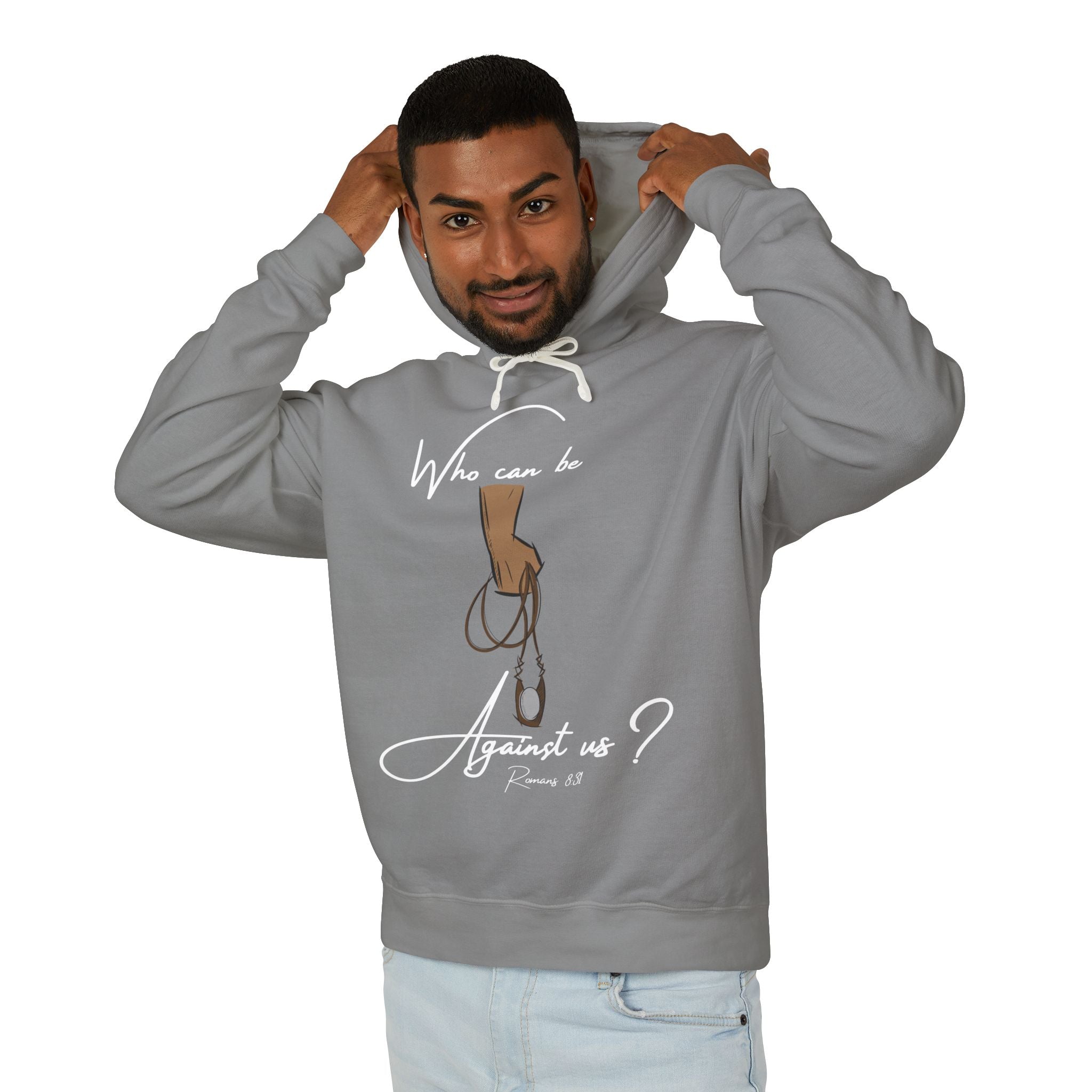 "Against Us" Unisex Lightweight Hooded Sweatshirt