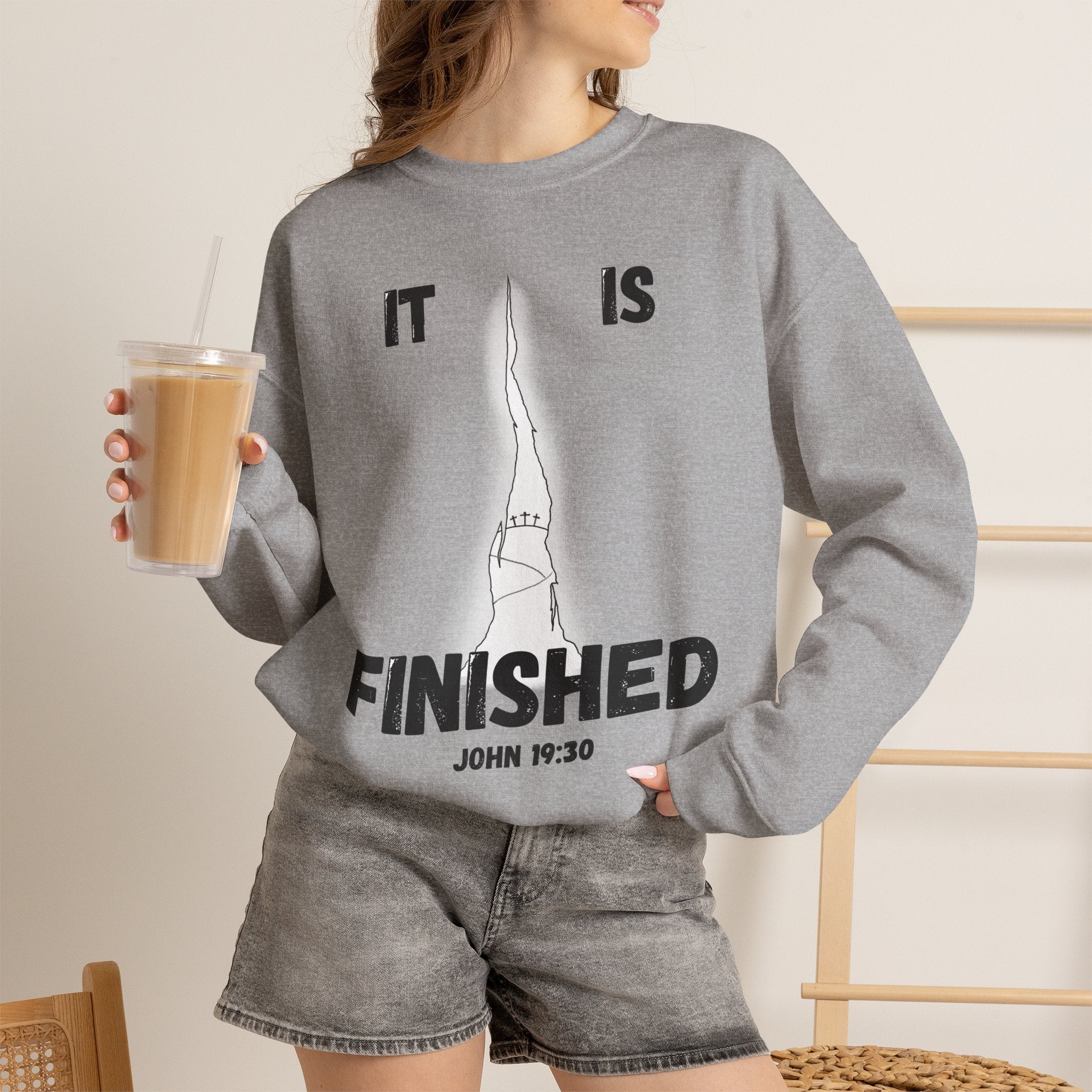 "It Is Finished" Unisex Heavy Blend™ Crewneck Sweatshirt