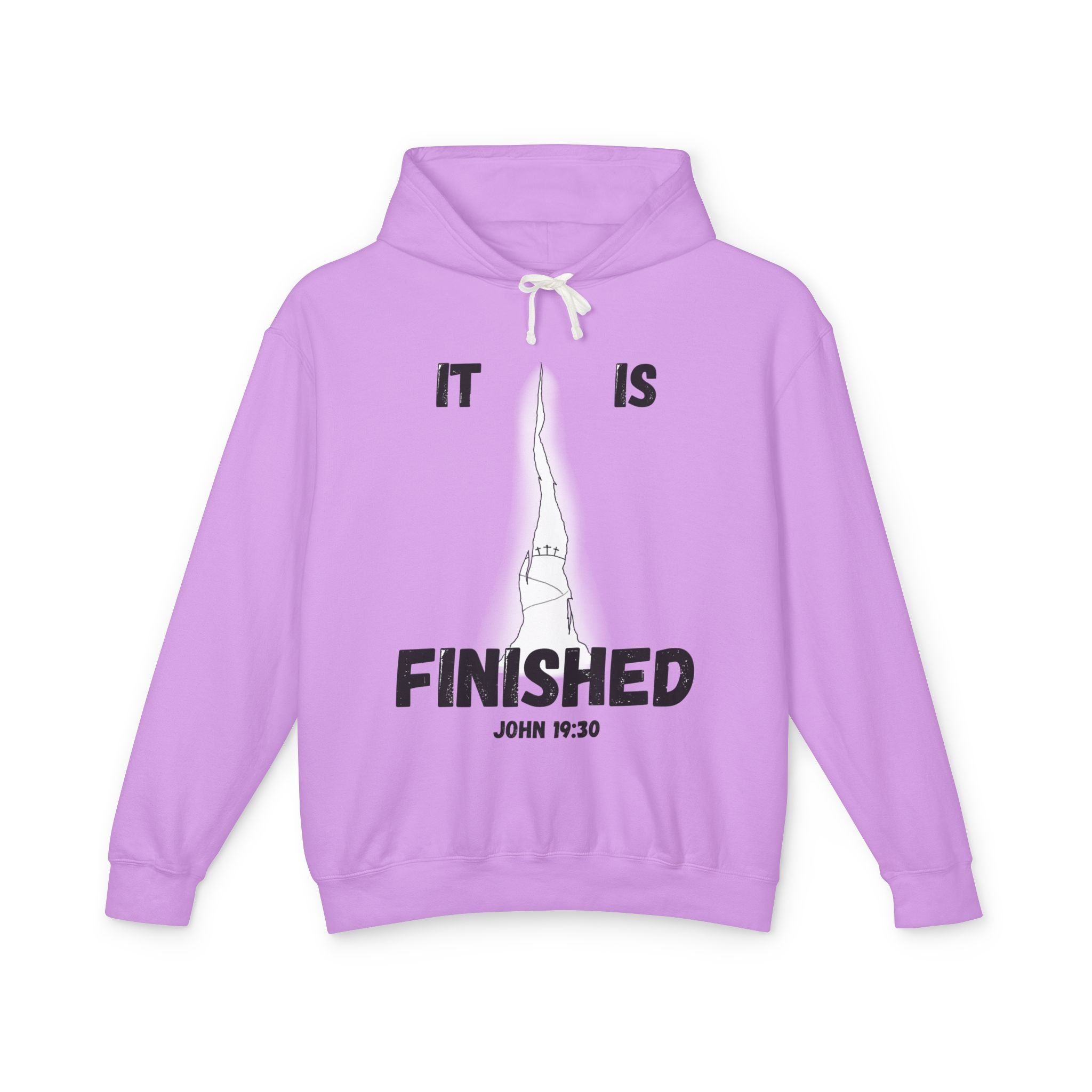 "It Is Finished" Unisex Lightweight Hooded Sweatshirt