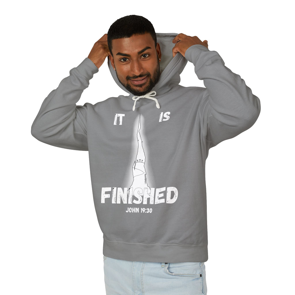 "It Is Finished" Unisex Lightweight Hooded Sweatshirt