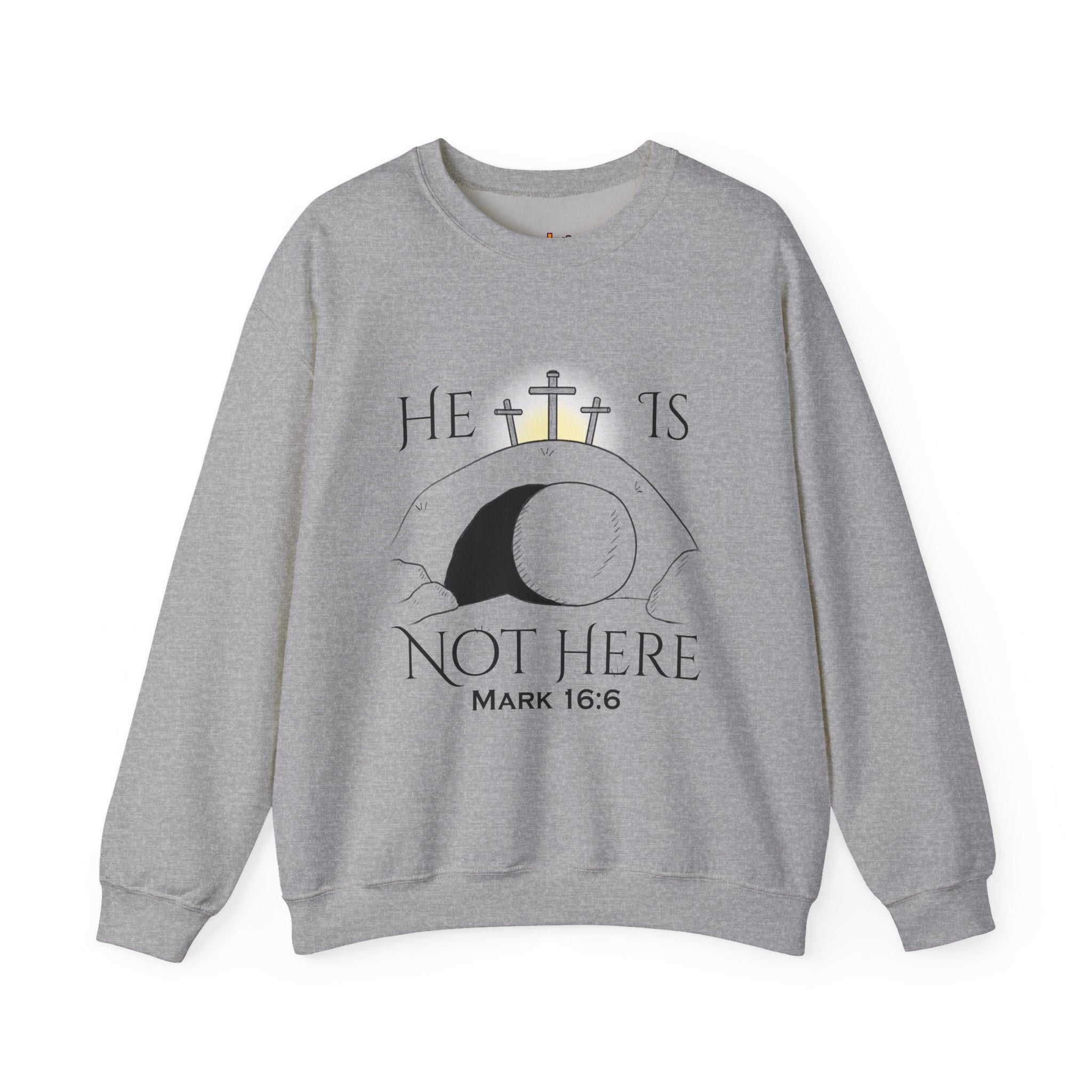 "He Is Not Here" Unisex Heavy Blend™ Crewneck Sweatshirt