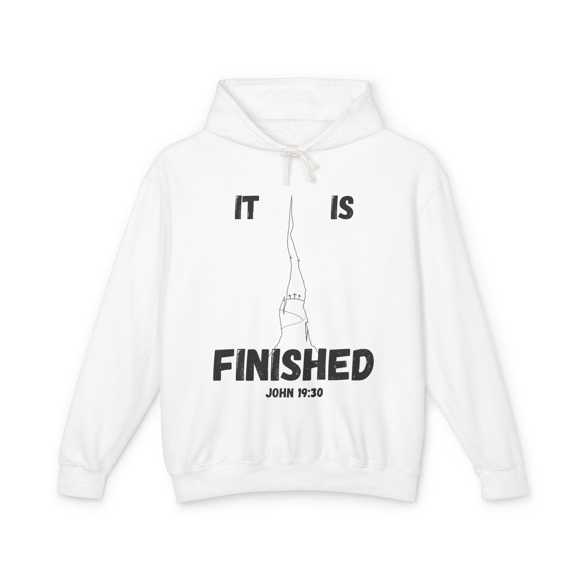 "It Is Finished" Unisex Lightweight Hooded Sweatshirt