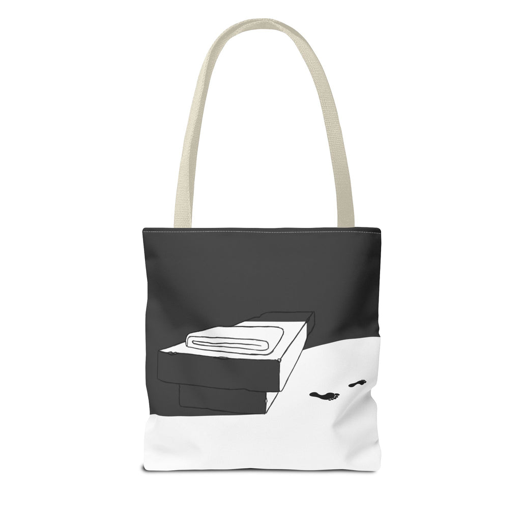 "He Is Not Here" Tote Bag (AOP)