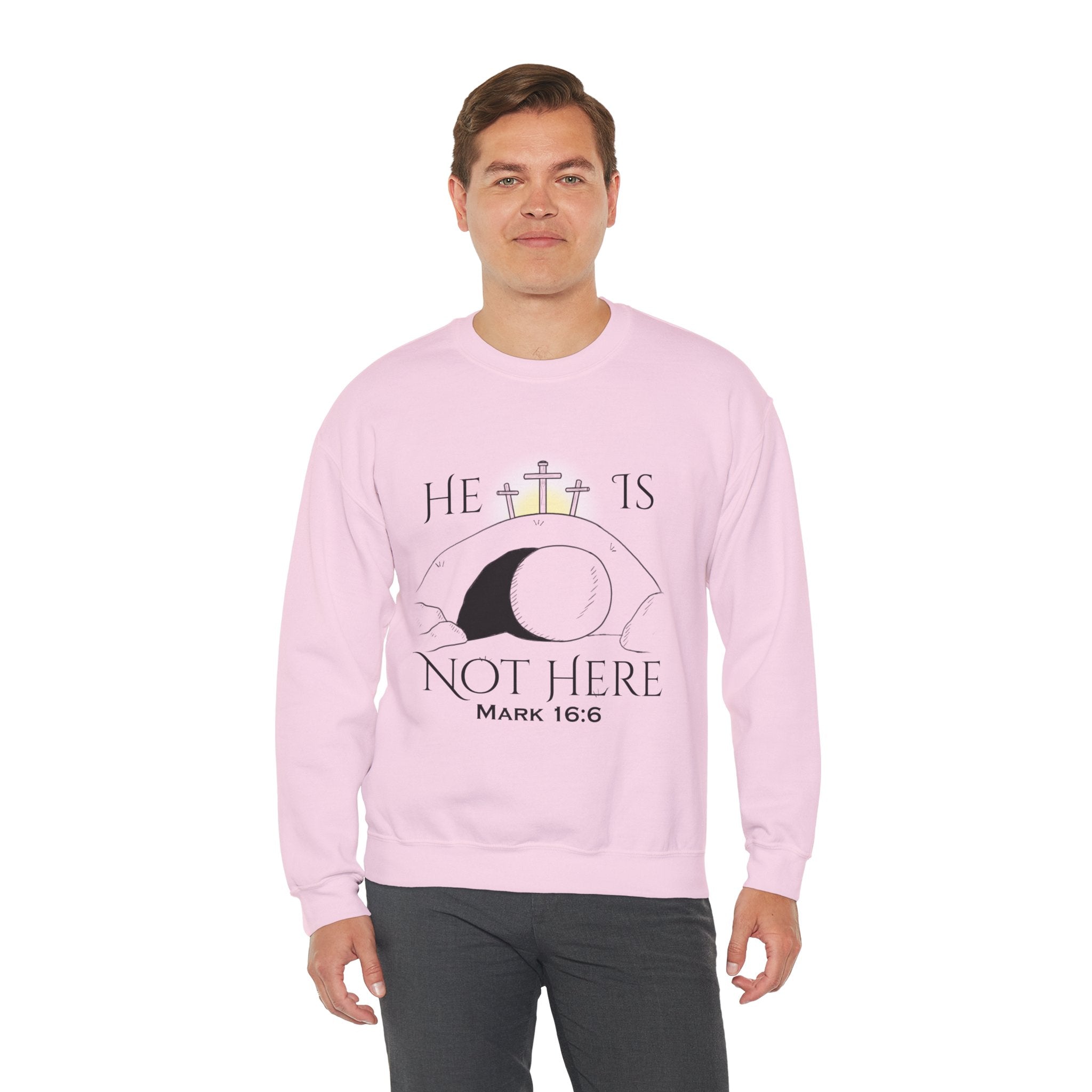 "He Is Not Here" Unisex Heavy Blend™ Crewneck Sweatshirt