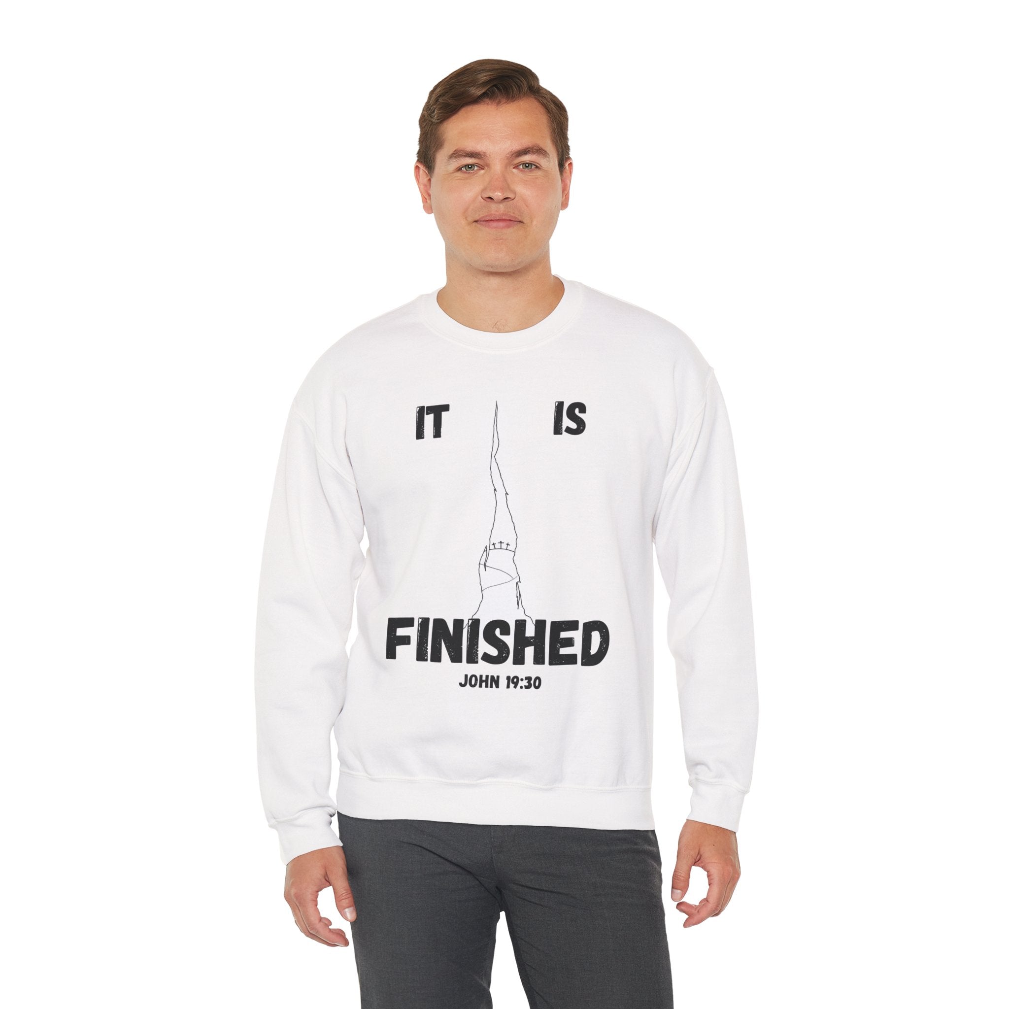 "It Is Finished" Unisex Heavy Blend™ Crewneck Sweatshirt