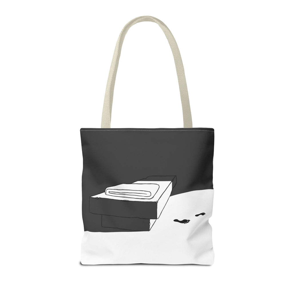 "He Is Not Here" Tote Bag (AOP)