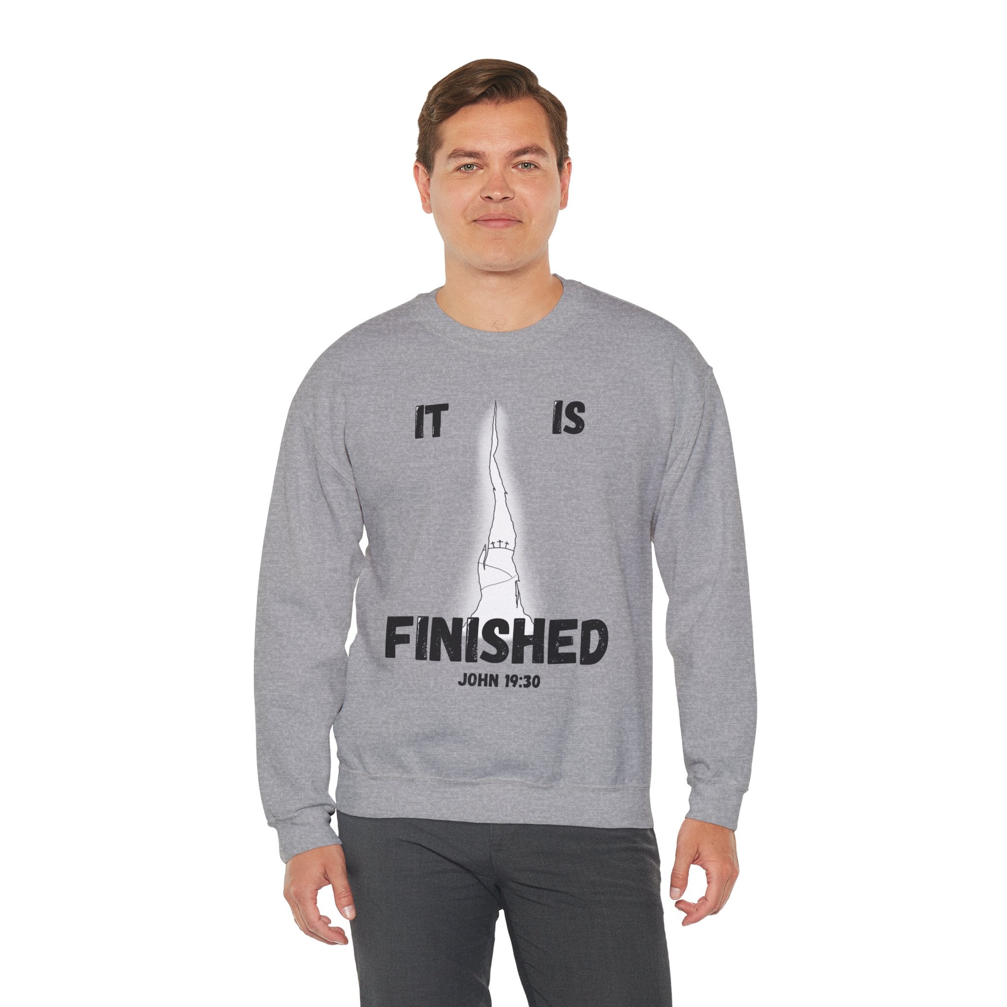 "It Is Finished" Unisex Heavy Blend™ Crewneck Sweatshirt