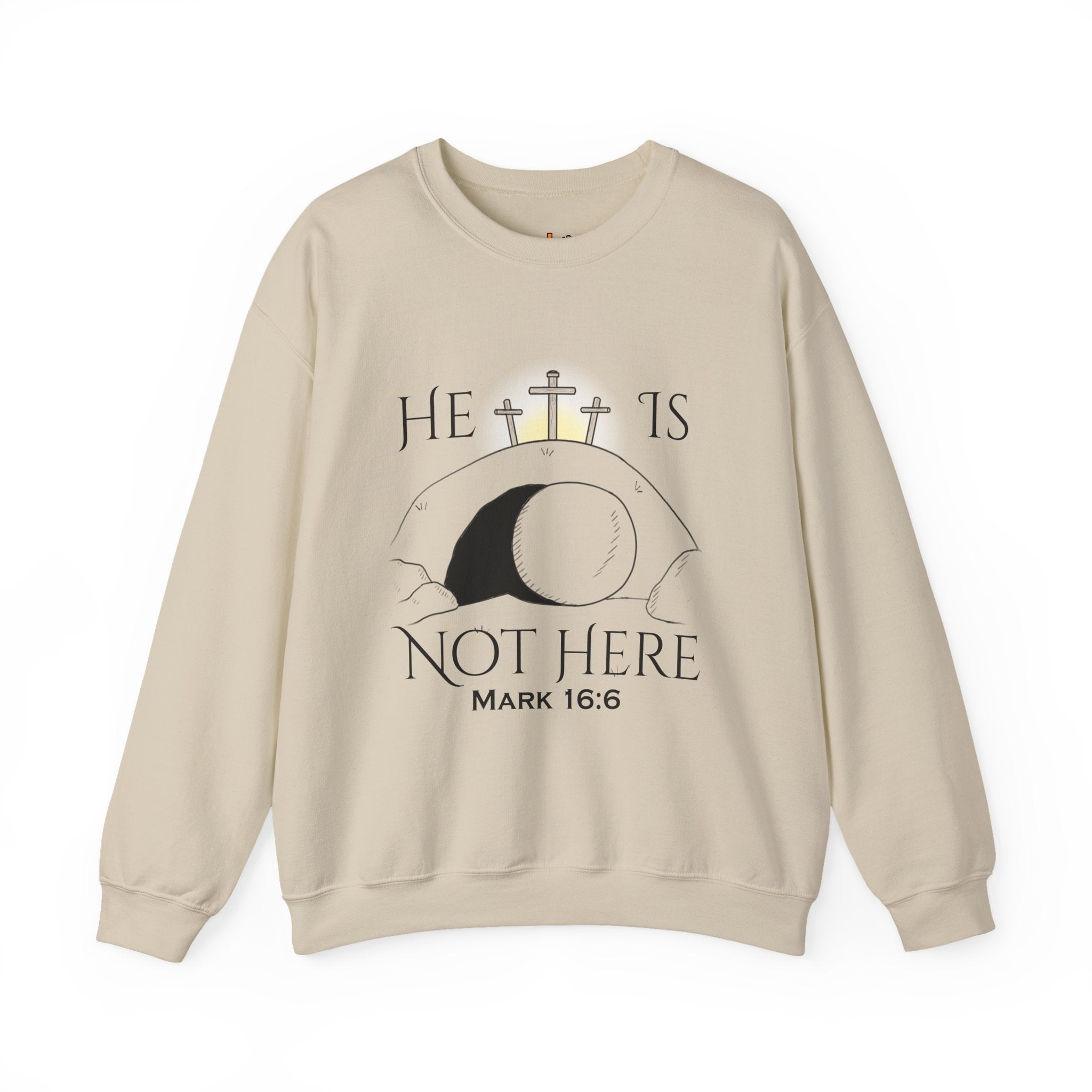 "He Is Not Here" Unisex Heavy Blend™ Crewneck Sweatshirt