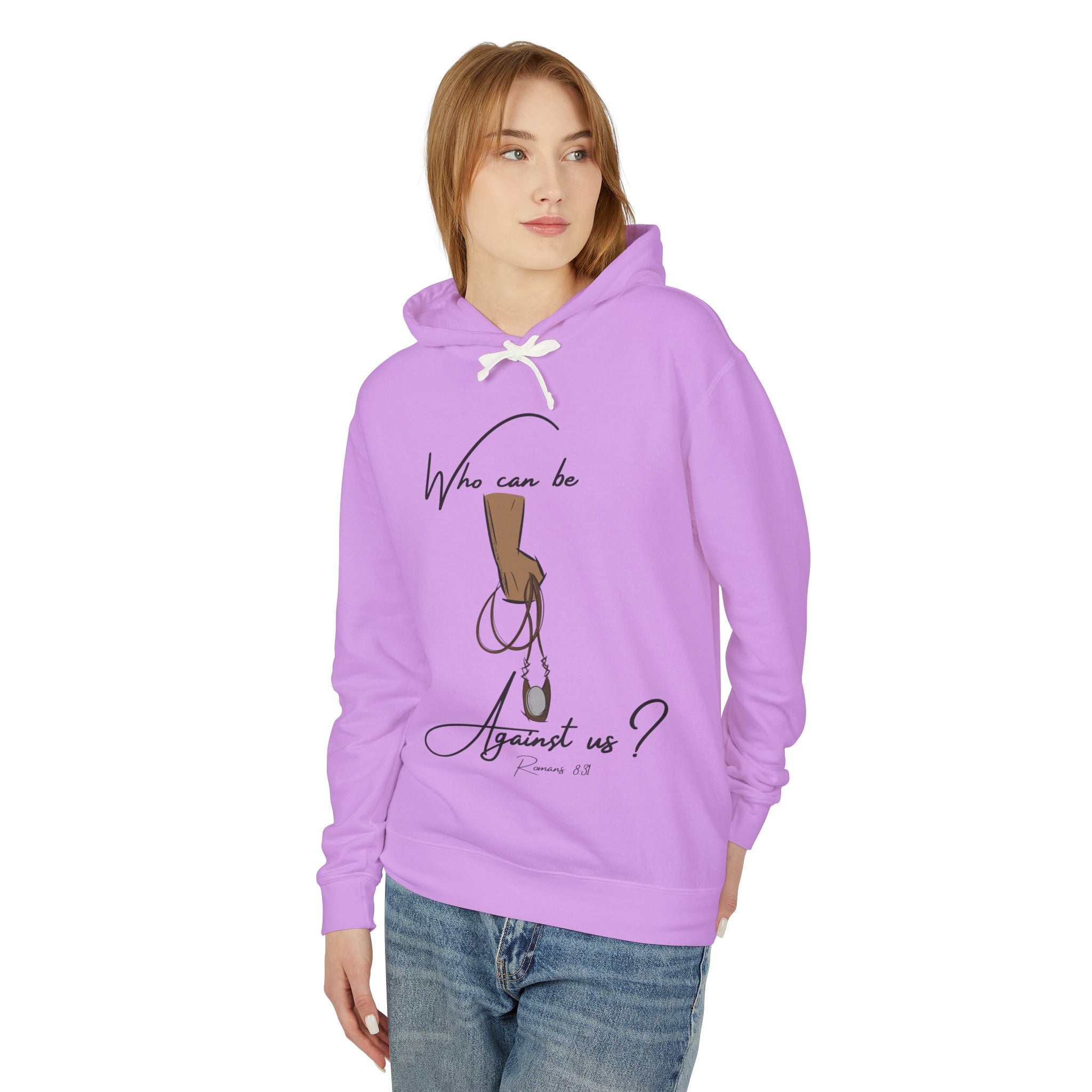 "Against Us" Unisex Lightweight Hooded Sweatshirt