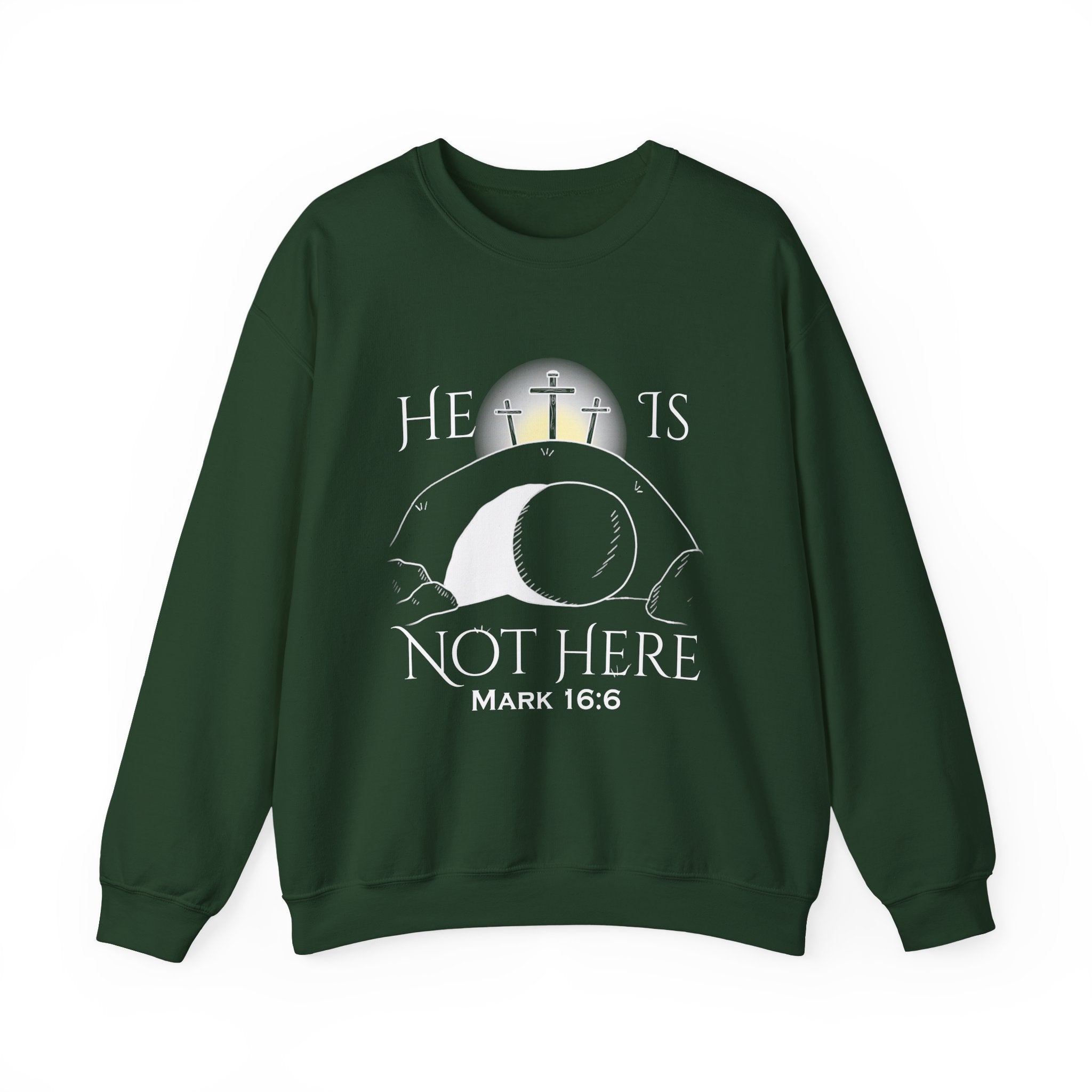 "He Is Not Here" Unisex Heavy Blend™ Crewneck Sweatshirt