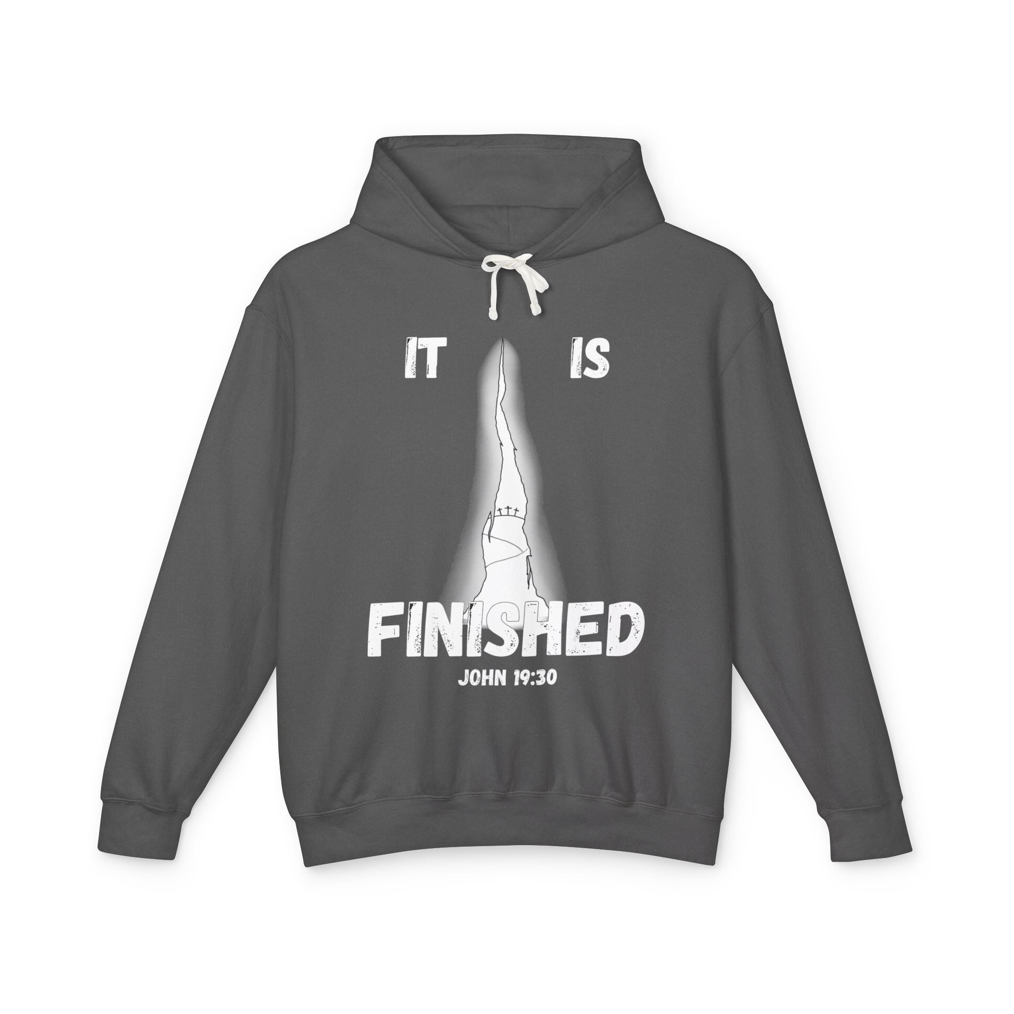 "It Is Finished" Unisex Lightweight Hooded Sweatshirt