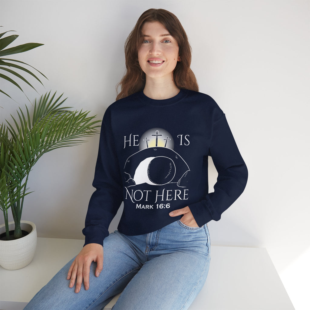 "He Is Not Here" Unisex Heavy Blend™ Crewneck Sweatshirt